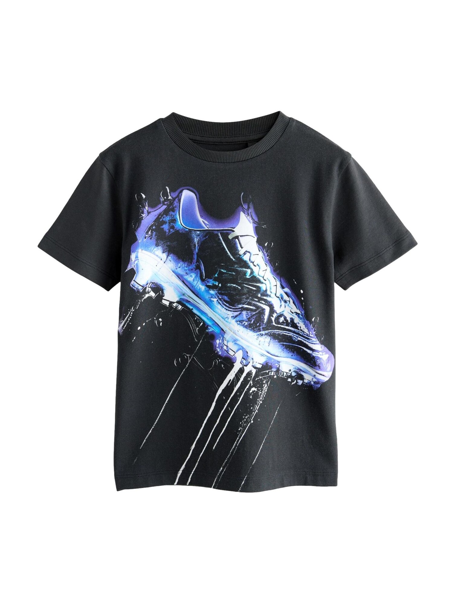Next Tricou  indigo / albastru neon / negru / alb murdar