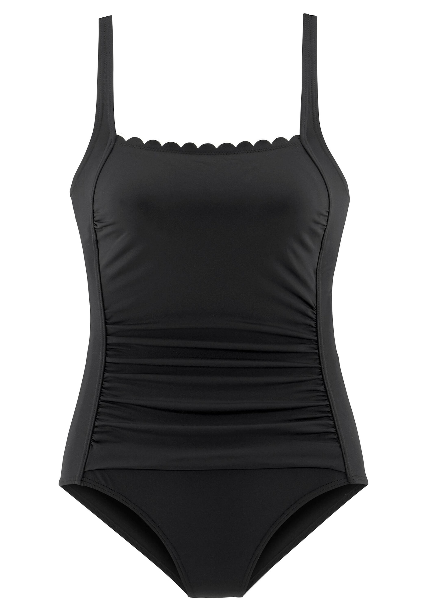 LASCANA Jednodielne plavky 'Camilla'  čierna / biela