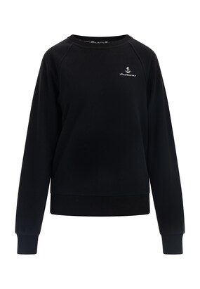 DreiMaster Maritim Sweatshirt ‘Bridgeport’ Zwart / Wit