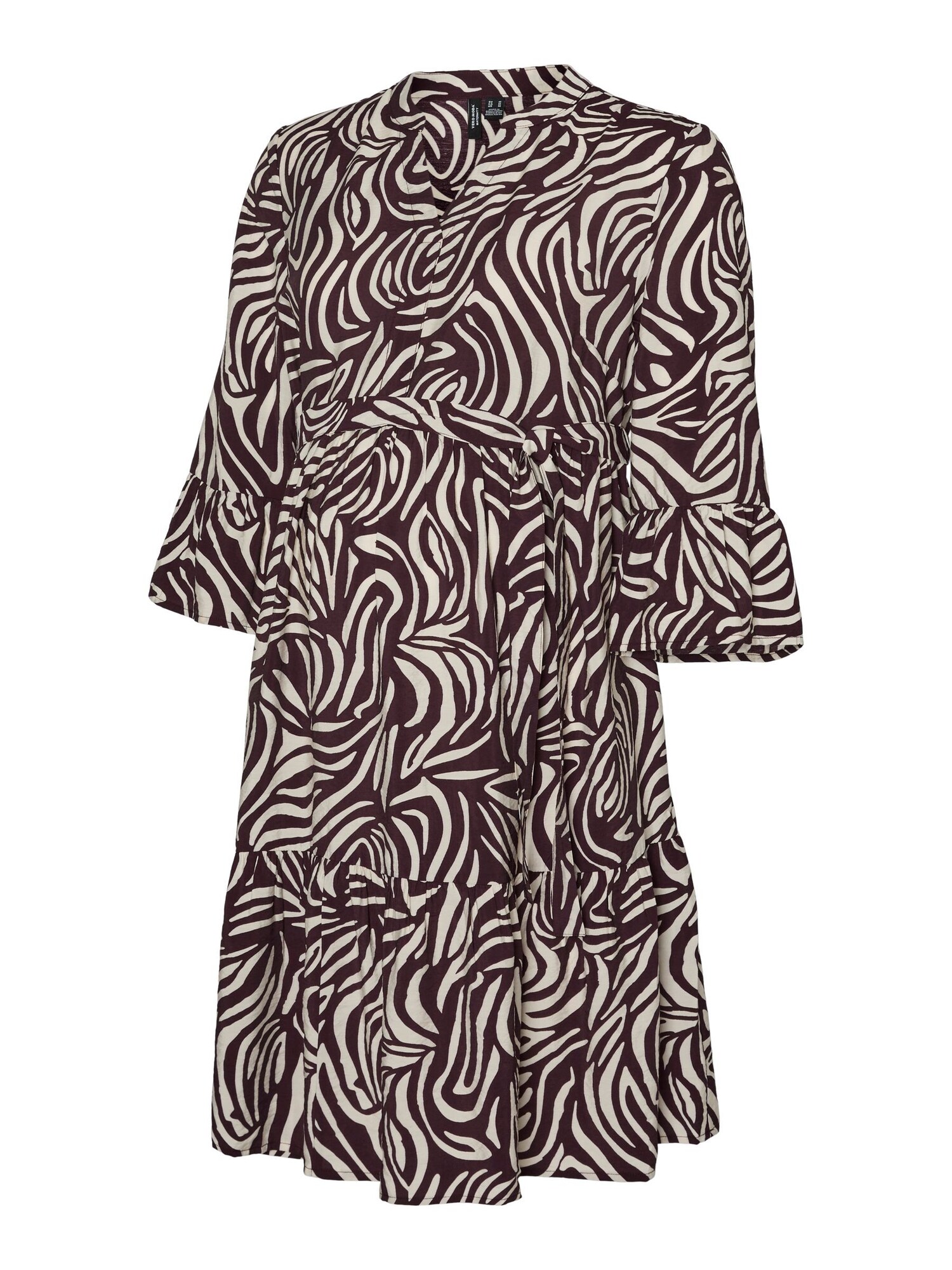Vero Moda Maternity Vestido 'VMMJosie' marrón oscuro / gris claro