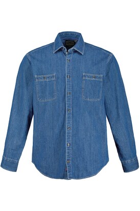 STHUGE Overhemd Blauw denim