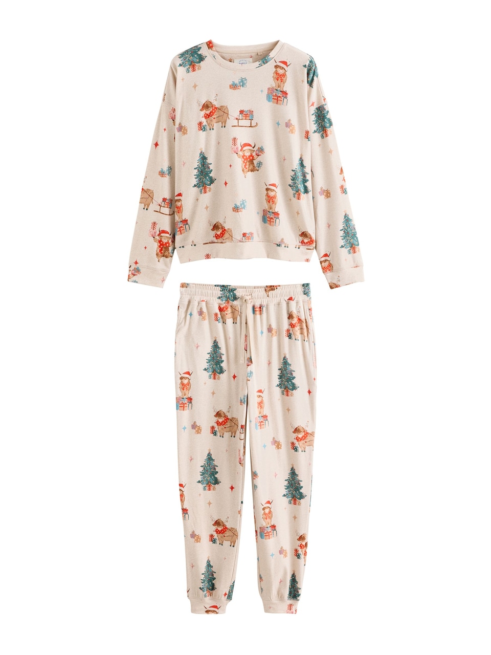 Pyjamas beige / mocka / gran