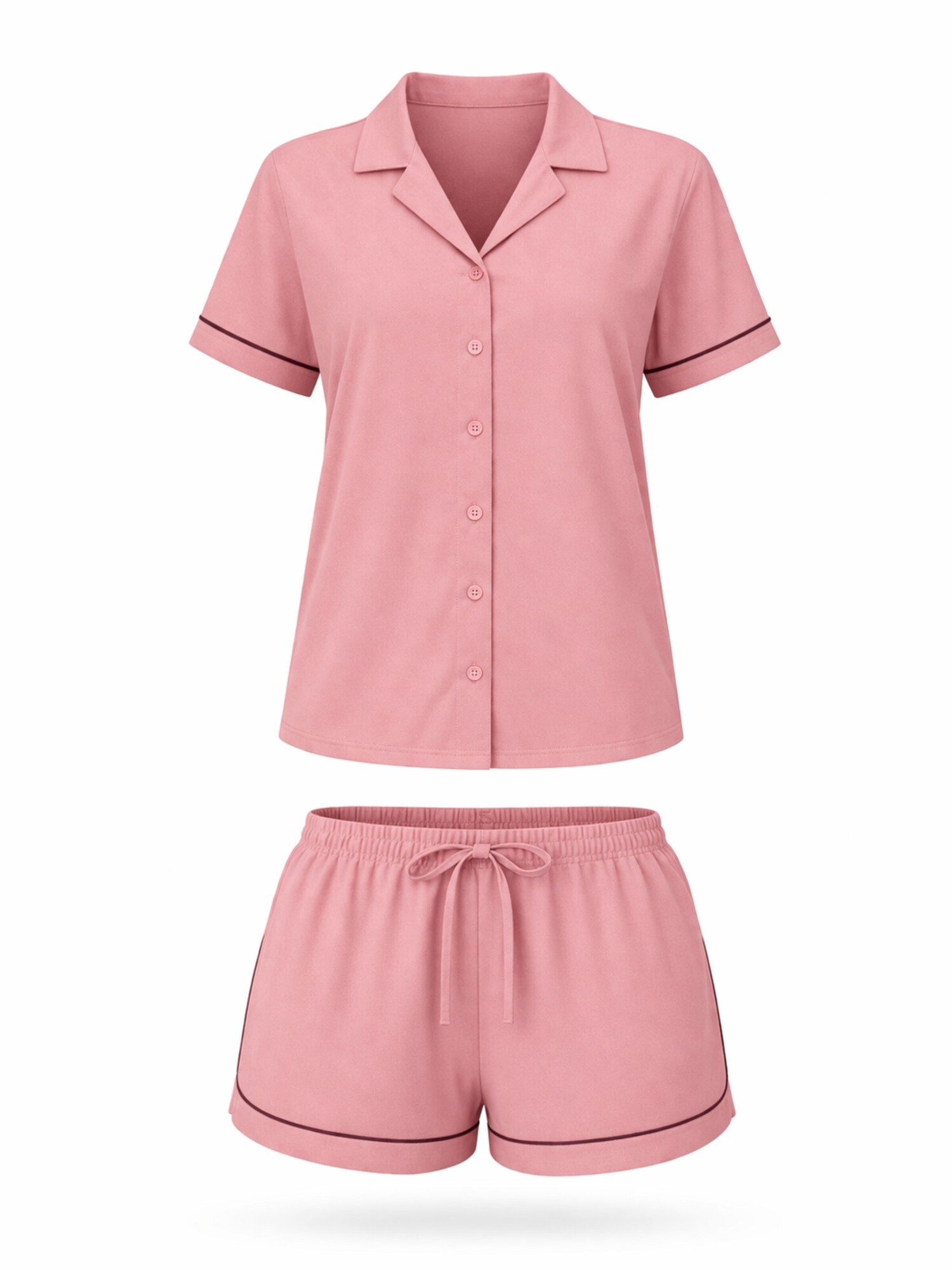 LEAFLETIC Pijama de pantalón corto 'Leafletic Women’s Night Wear Short Set'  altrosa