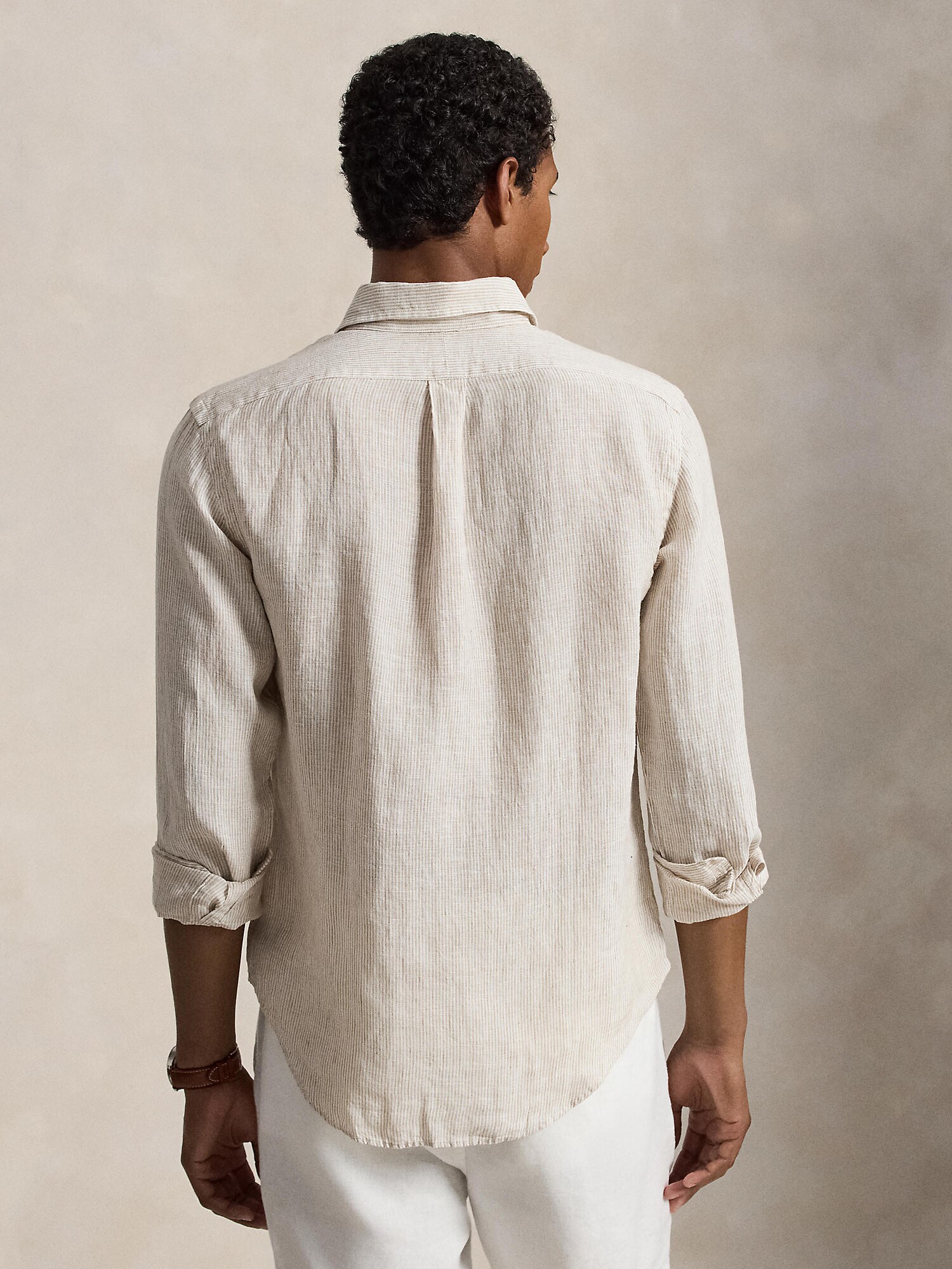 Polo Ralph Lauren Camisa camelo / blanco – imagen 3