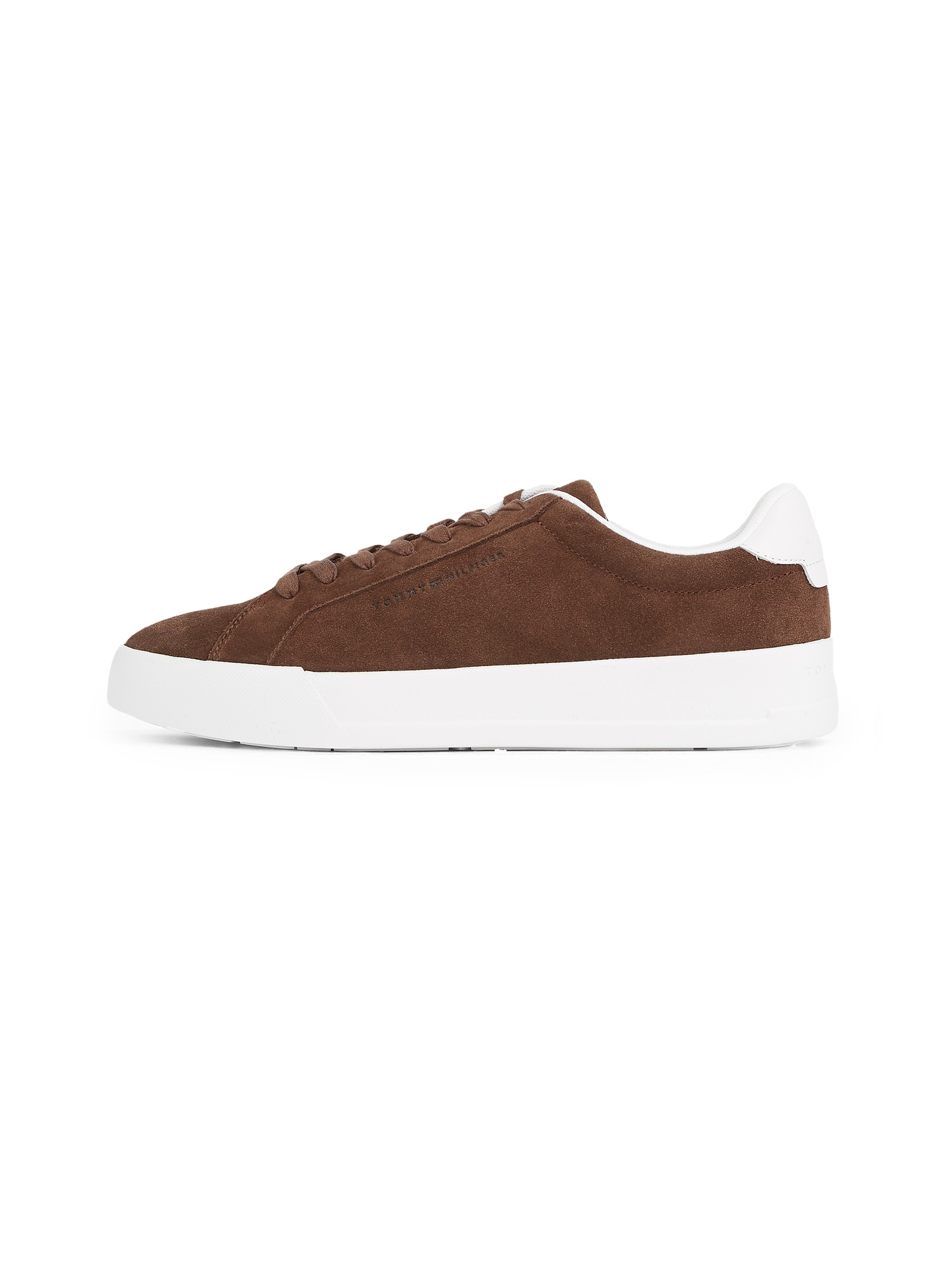 TOMMY HILFIGER Sneaker low  maro închis / alb
