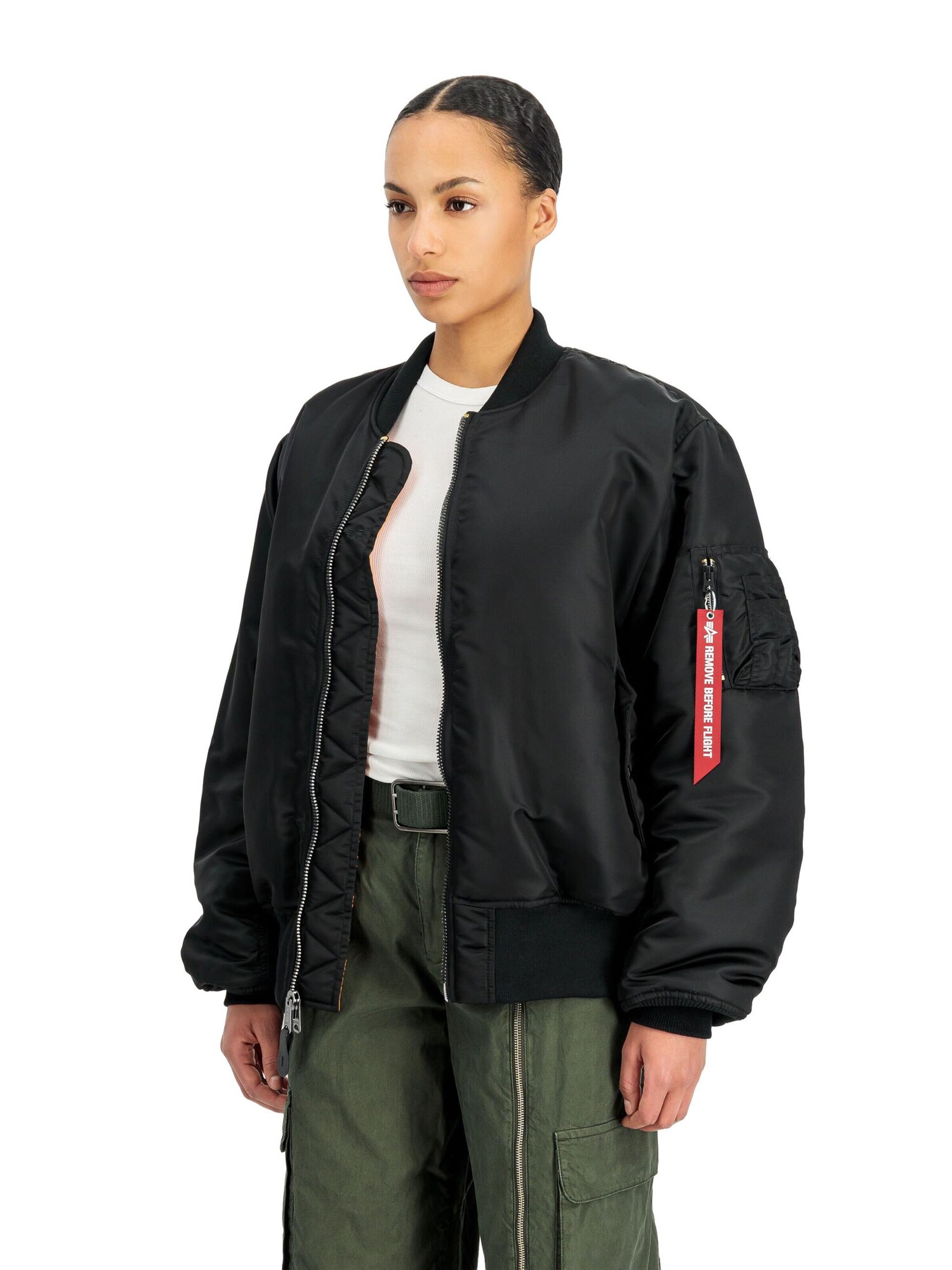 ALPHA INDUSTRIES Chaqueta de entretiempo 'MA-1 Heritage' negro – imagen 3