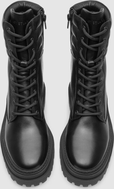 Alpha Black Leather Boots