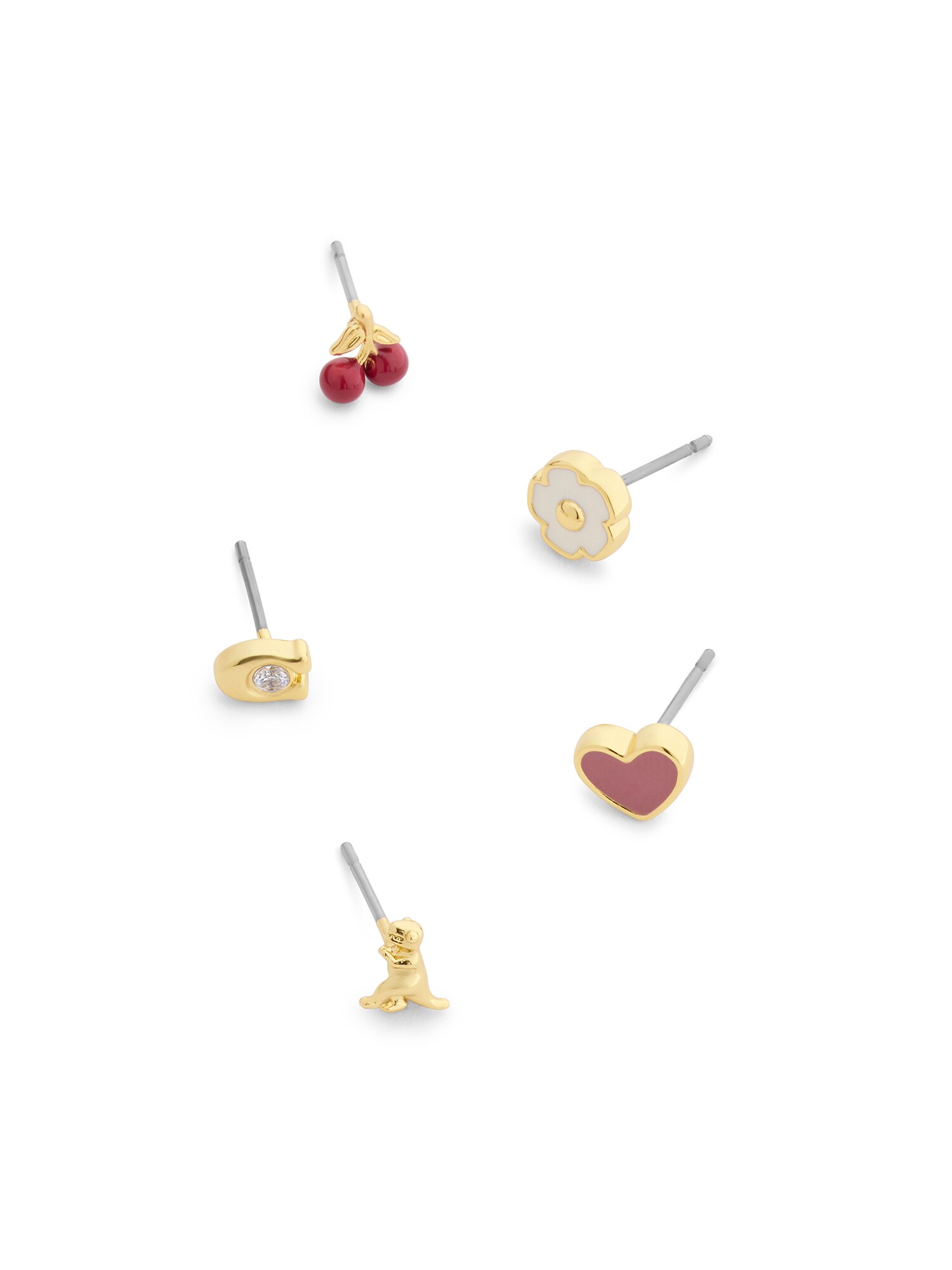 COACH Pendientes  oro / rojo vino / transparente – imagen 2