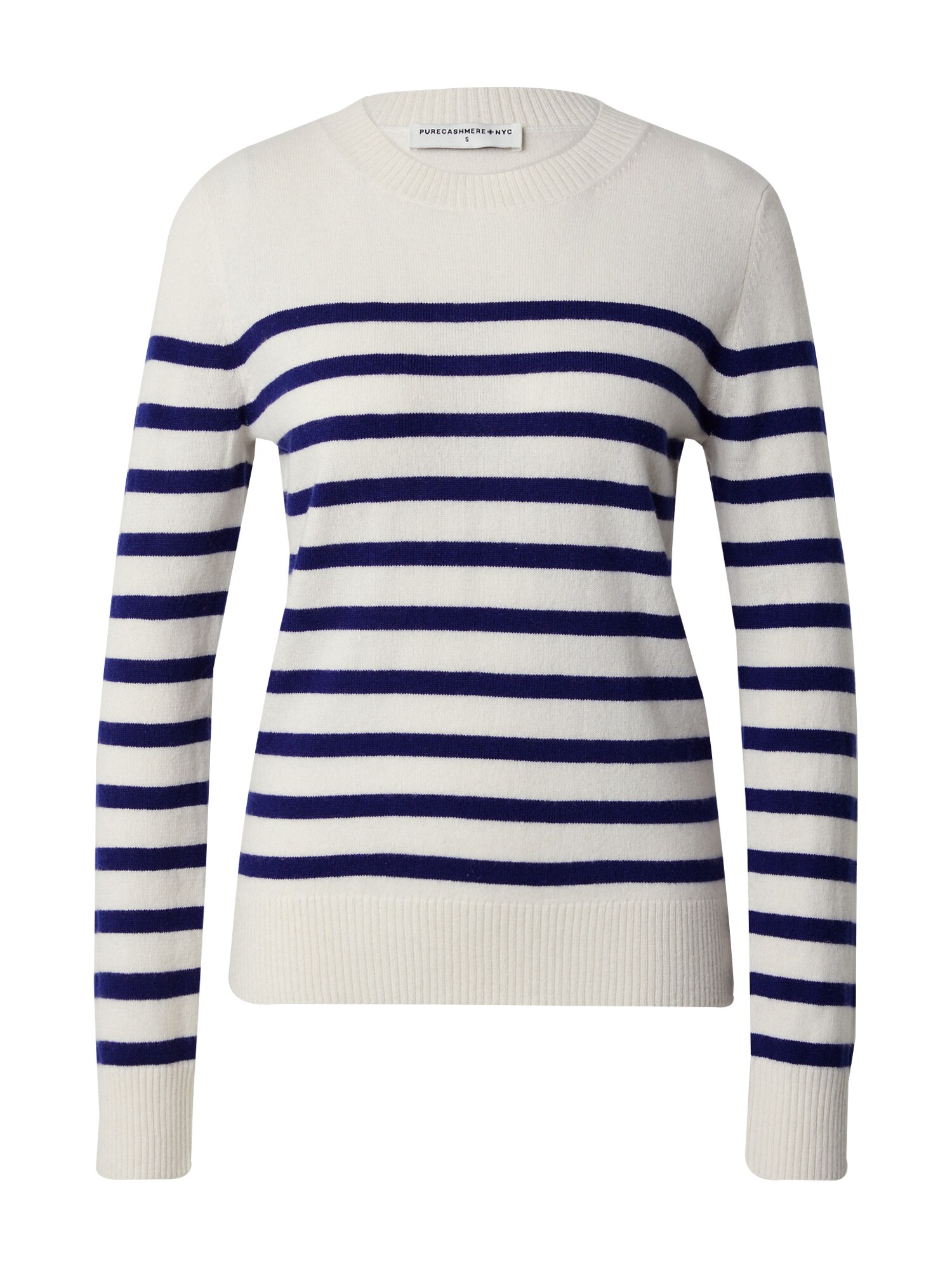 Pure Cashmere NYC Pulover  temno modra / bela