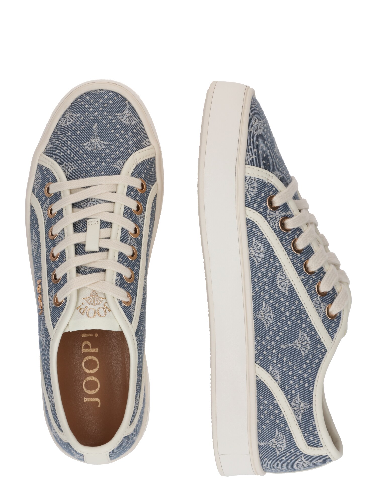 JOOP! Rövid szárú sportcipők 'Origine Denim Jil'  kék / fehér termék 2. képe