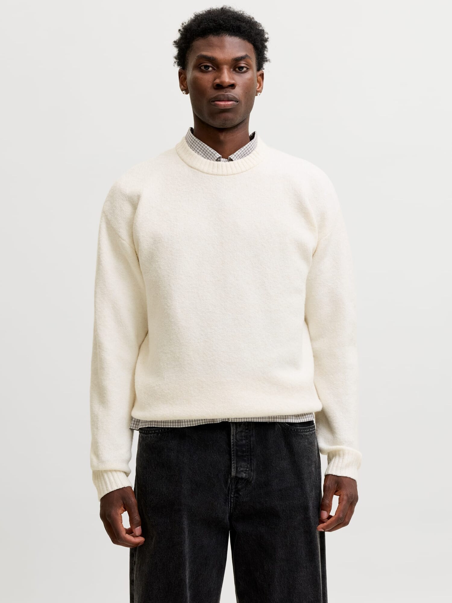 JACK & JONES Pulover JJESoho Ollie ecru