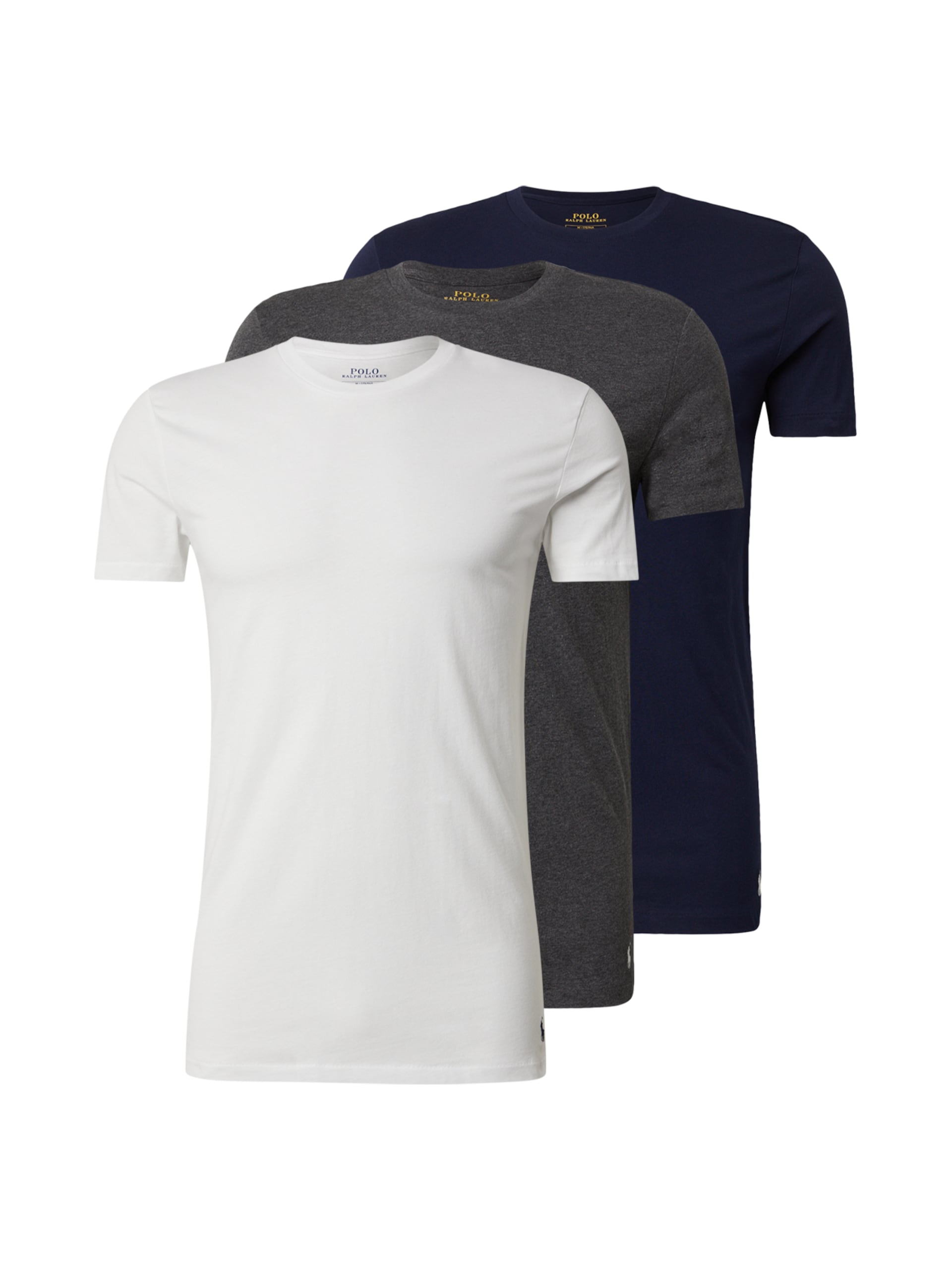 Polo Ralph Lauren Set med 3 t-shirts med rund halsringning i grått, vitt, blått herr – bild 2