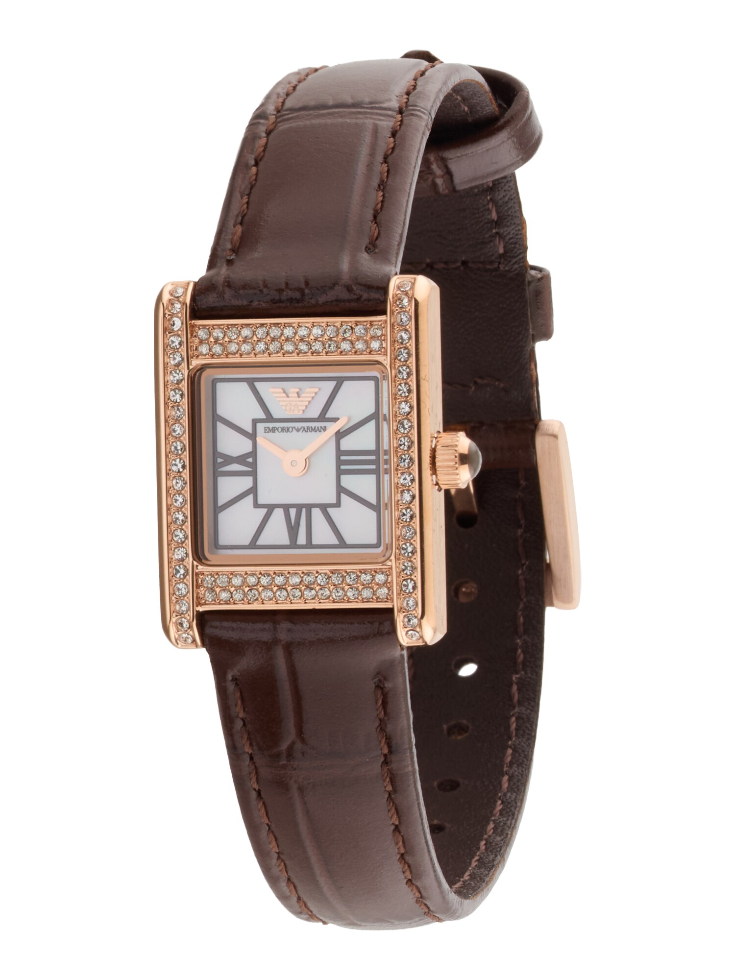 Emporio Armani Ceas analogic  maro închis / auriu - roz