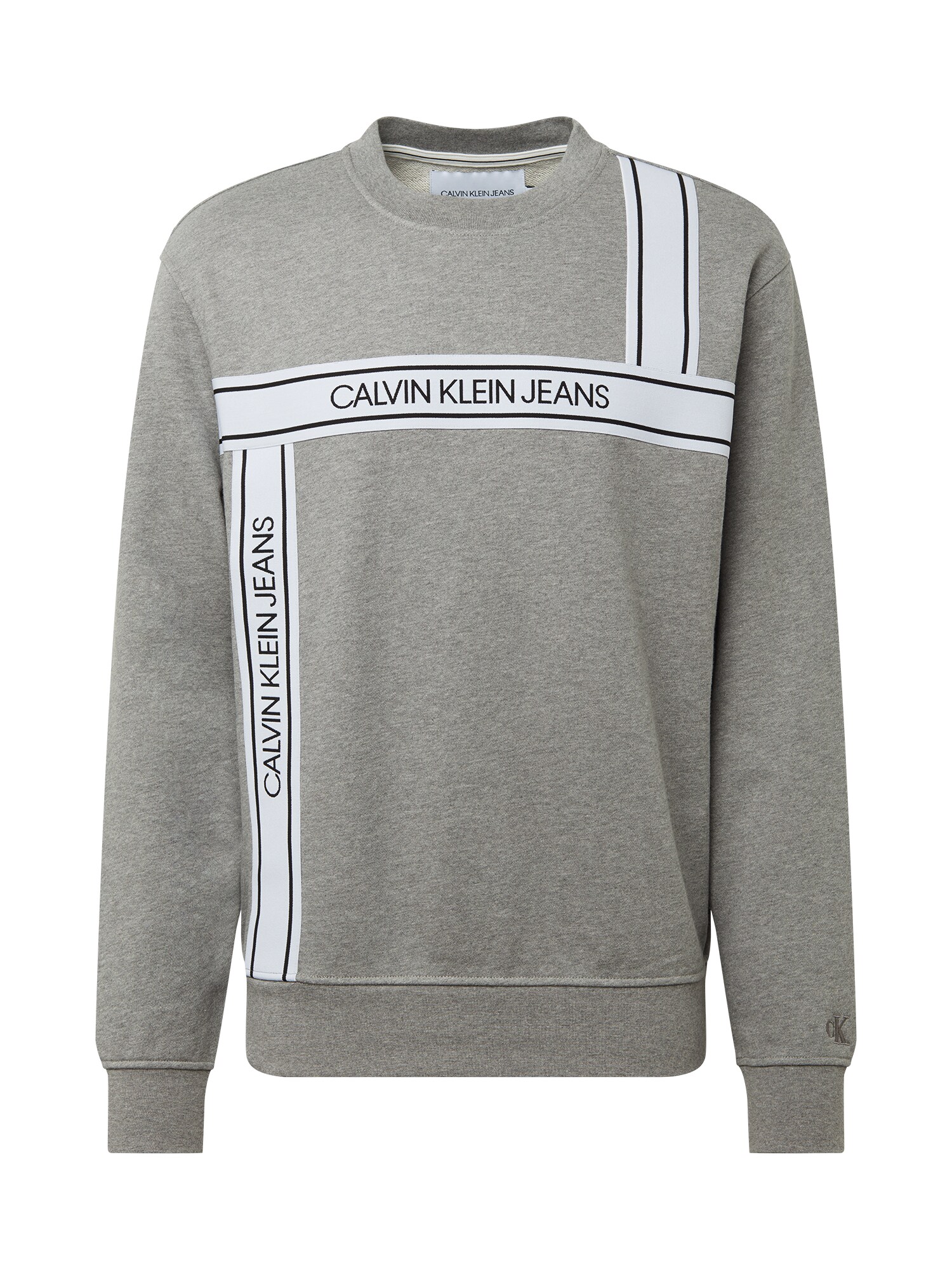 Calvin Klein Jeans Megztinis be užsegimo  margai pilka / balta / juoda