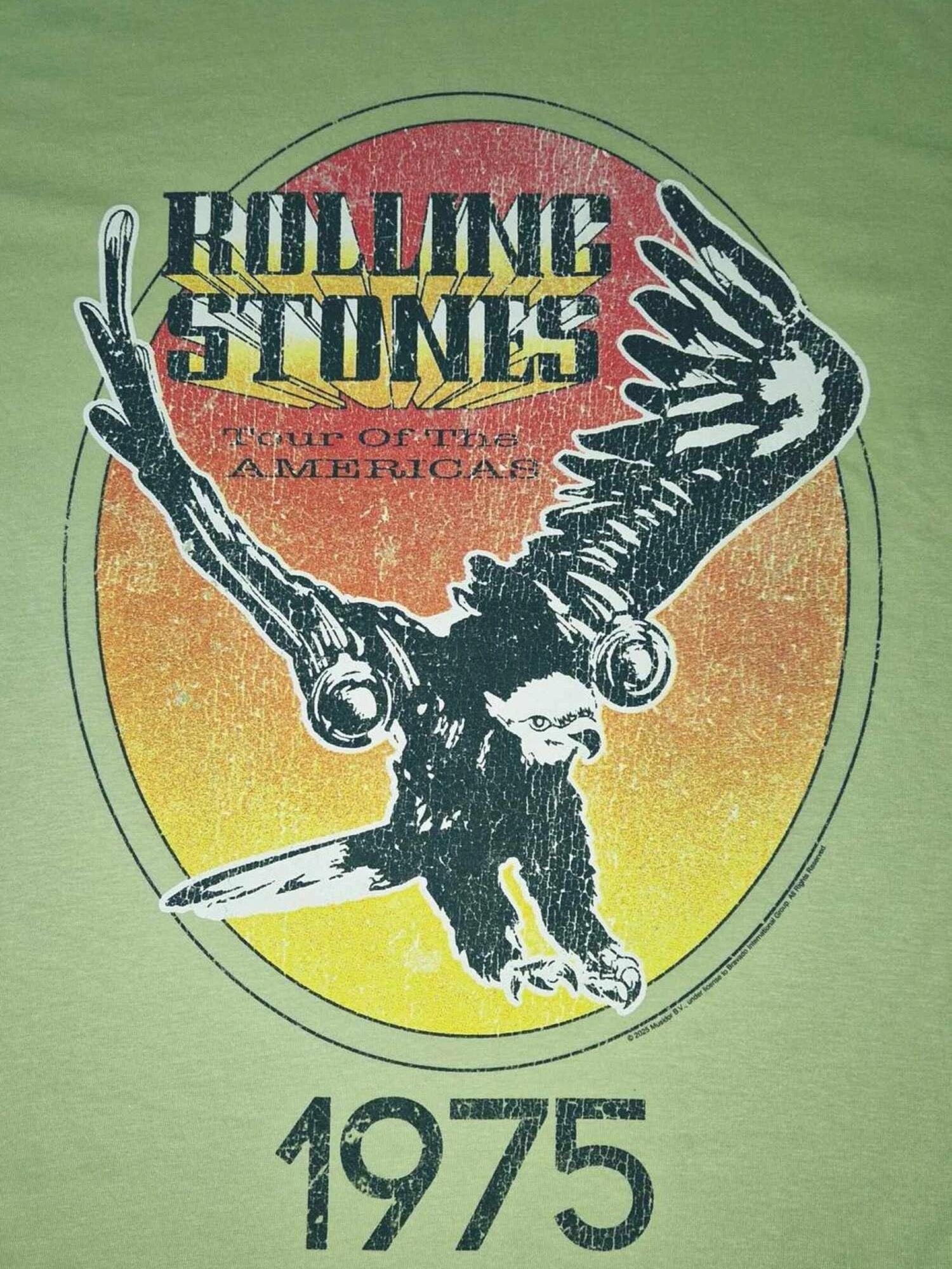 THE ROLLING STONES Camiseta 'Rolling Stones Tour of the Americas 1975 T-Shirt' verde – imagen 3