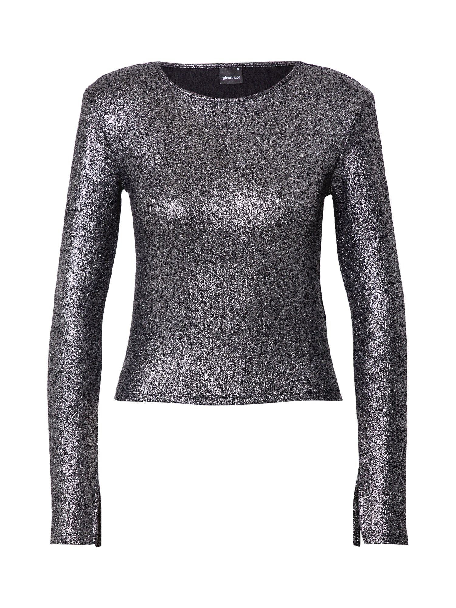 Gina Tricot Marškinėliai 'Jonna'  sidabrinė / juoda