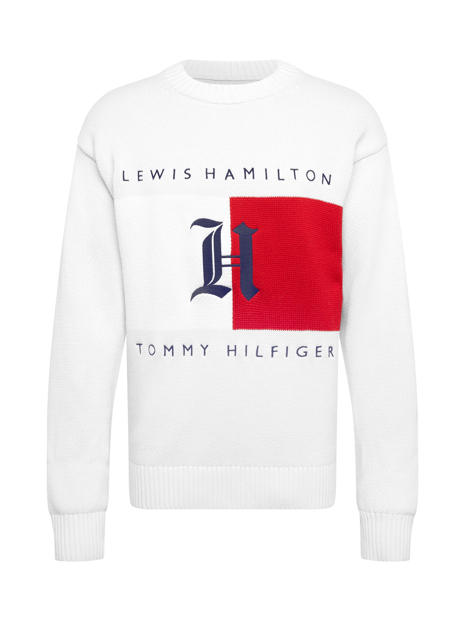 TOMMY HILFIGER Marškinėliai 'Hamilton'  balta / raudona / tamsiai mėlyna