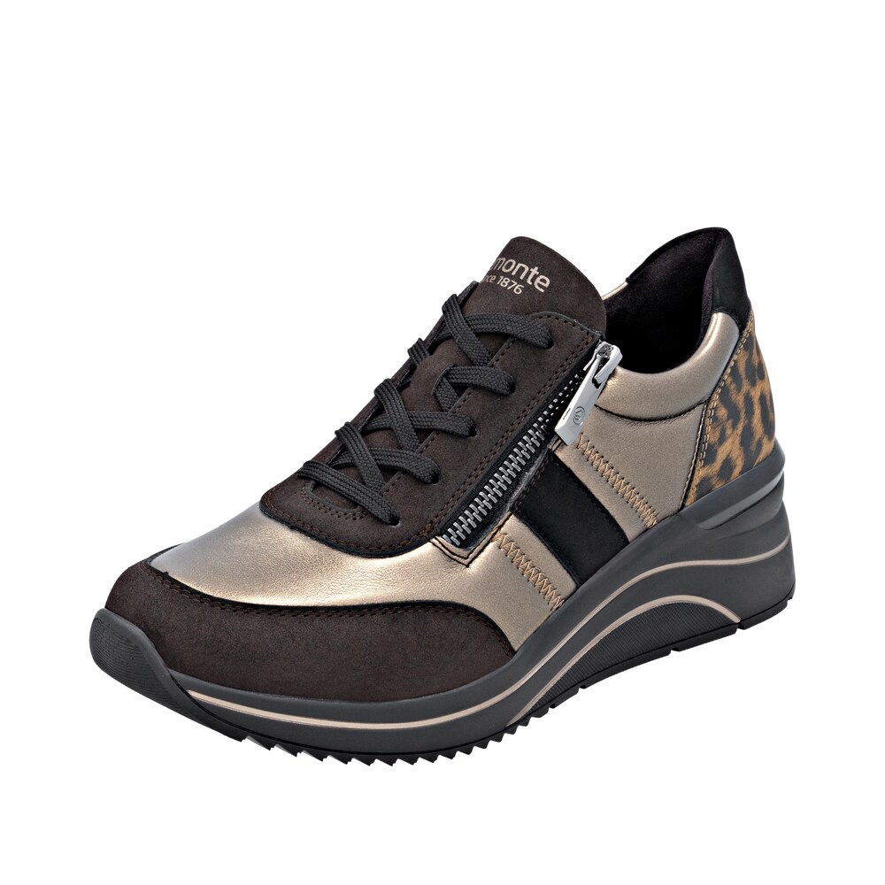 REMONTE Sneaker Damen Größe 43 braun / dunkelbraun / bronze / schwarz