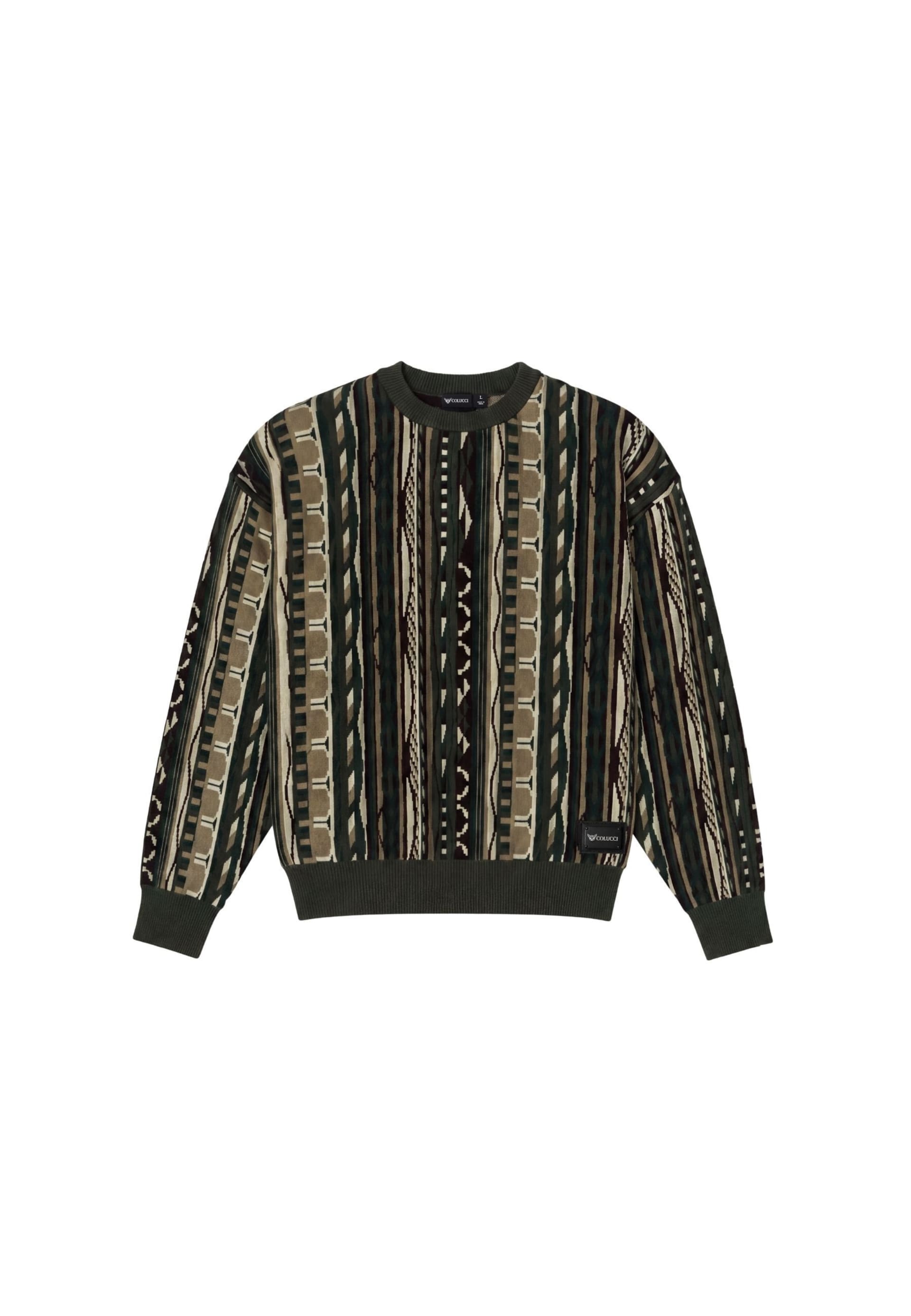Colucci Tröja beige / mörkbeige / mörkbrun herr