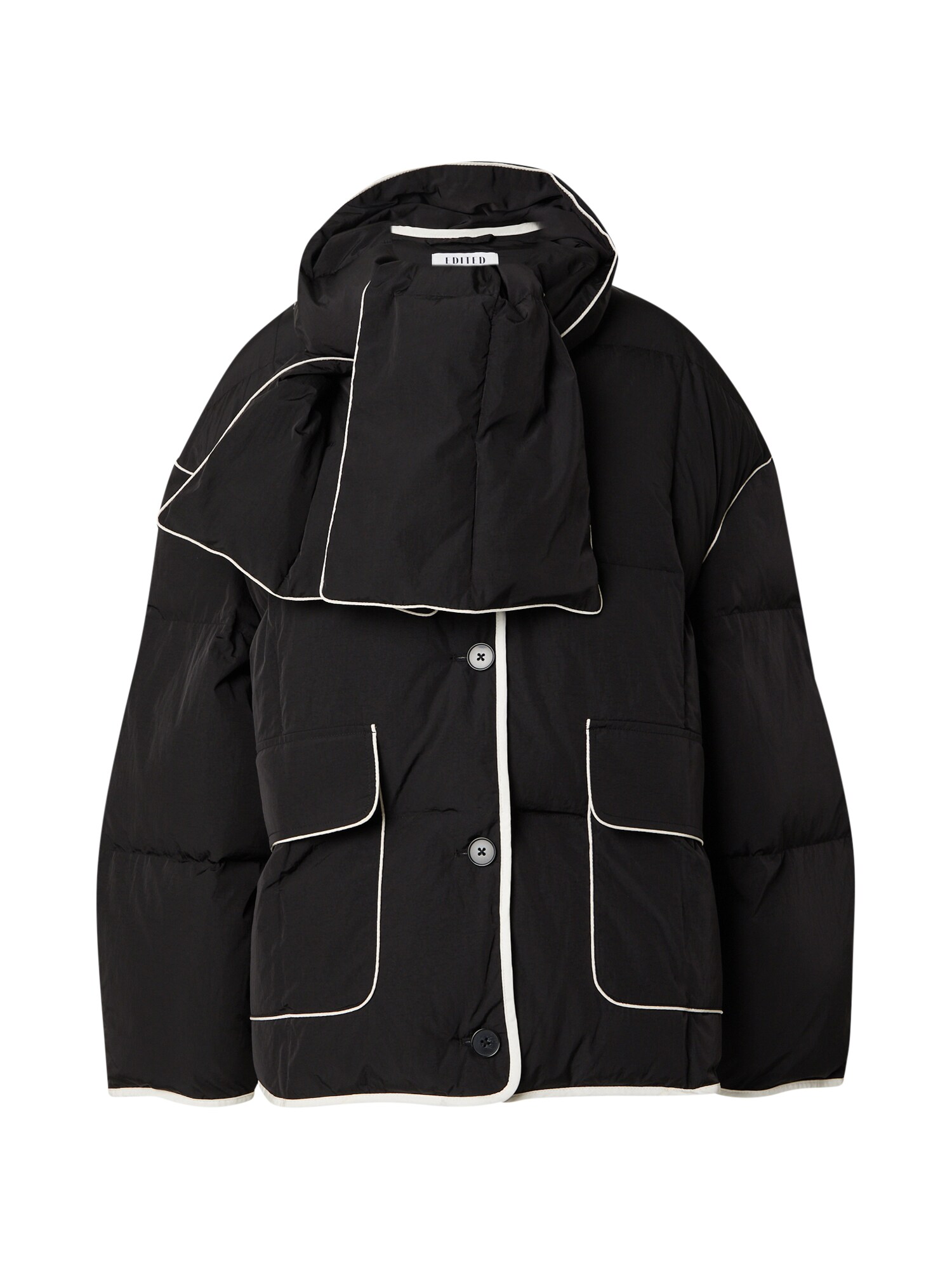 EDITED Geacă de iarnă Azaria  negru / alb