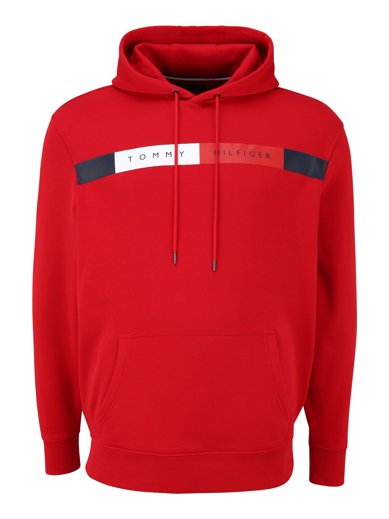 TOMMY HILFIGER Megztinis be užsegimo  raudona / nakties mėlyna / balta