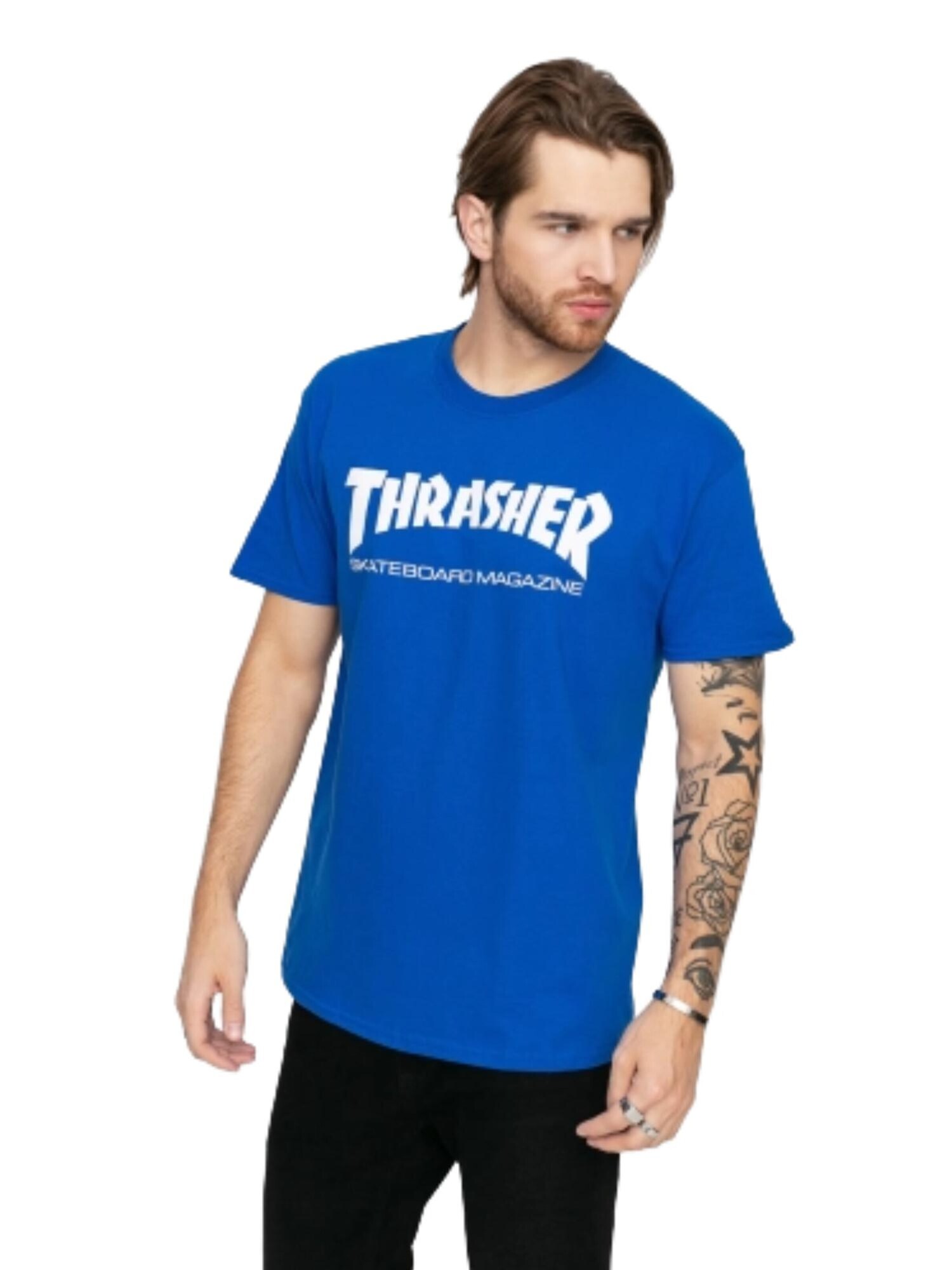 THRASHER Camiseta 'SKATE MAG'  azul real – imagen 2