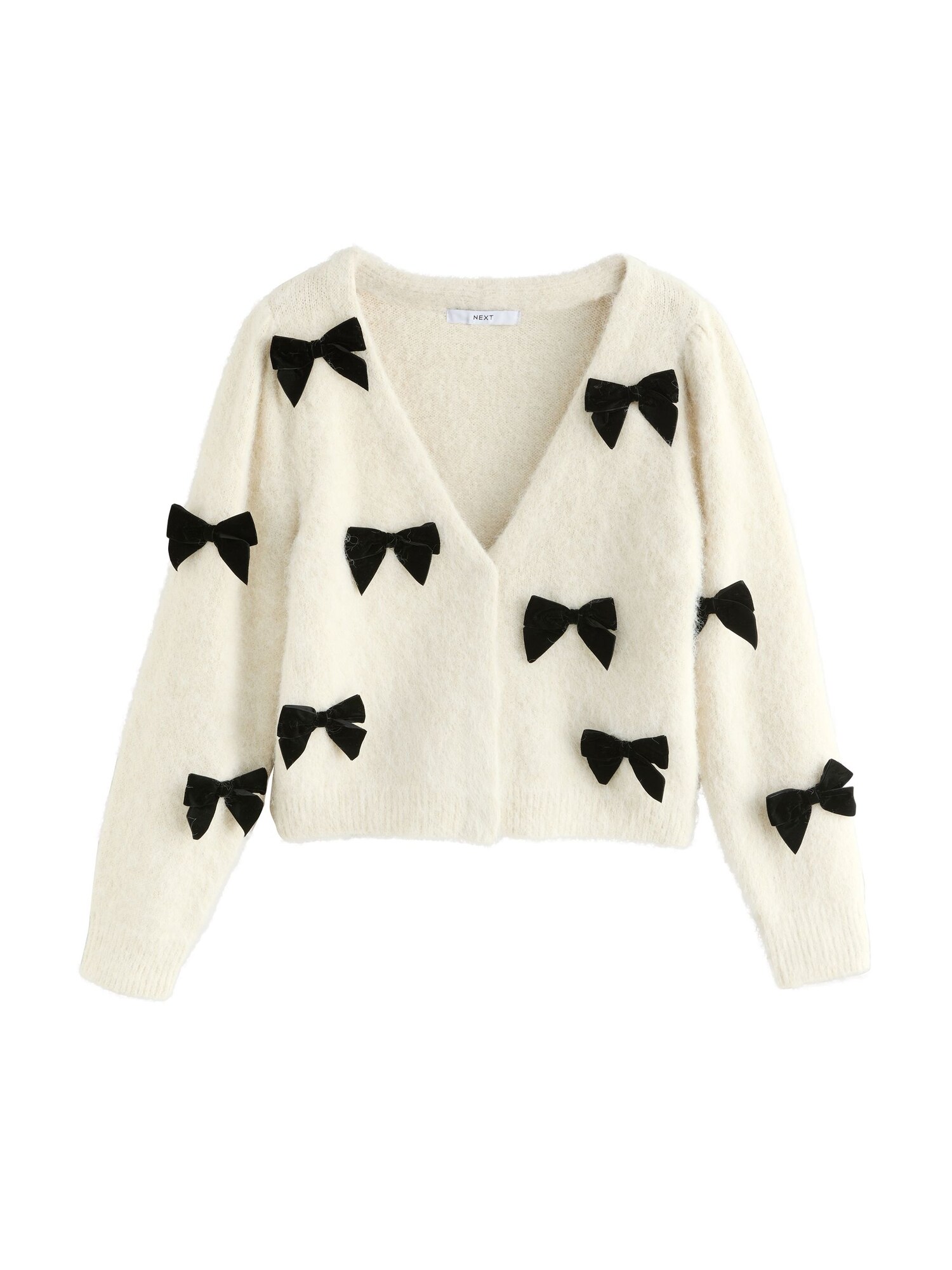 Next Geacă tricotată  ecru / negru