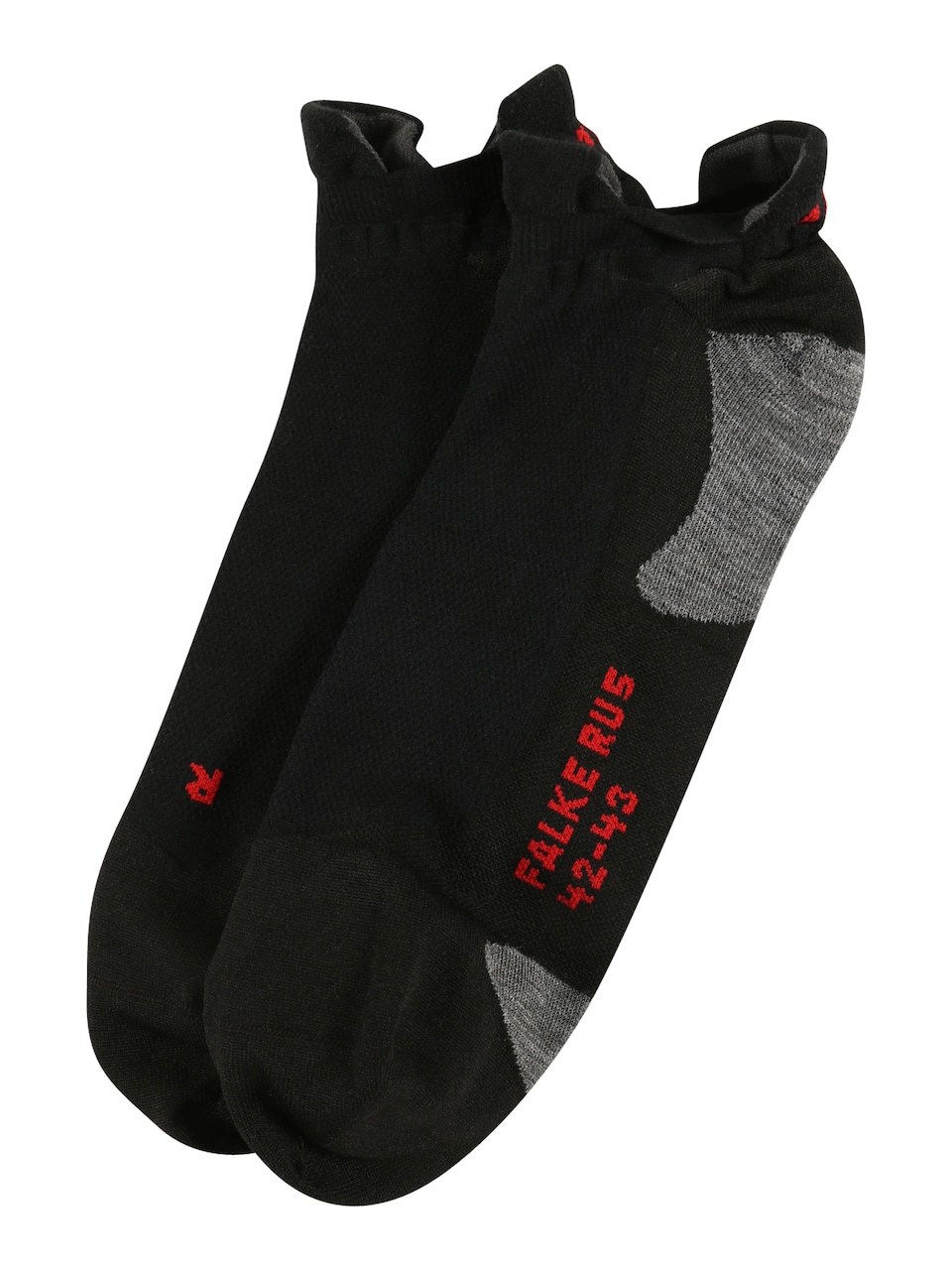 Sportsockor gråmelerad / röd