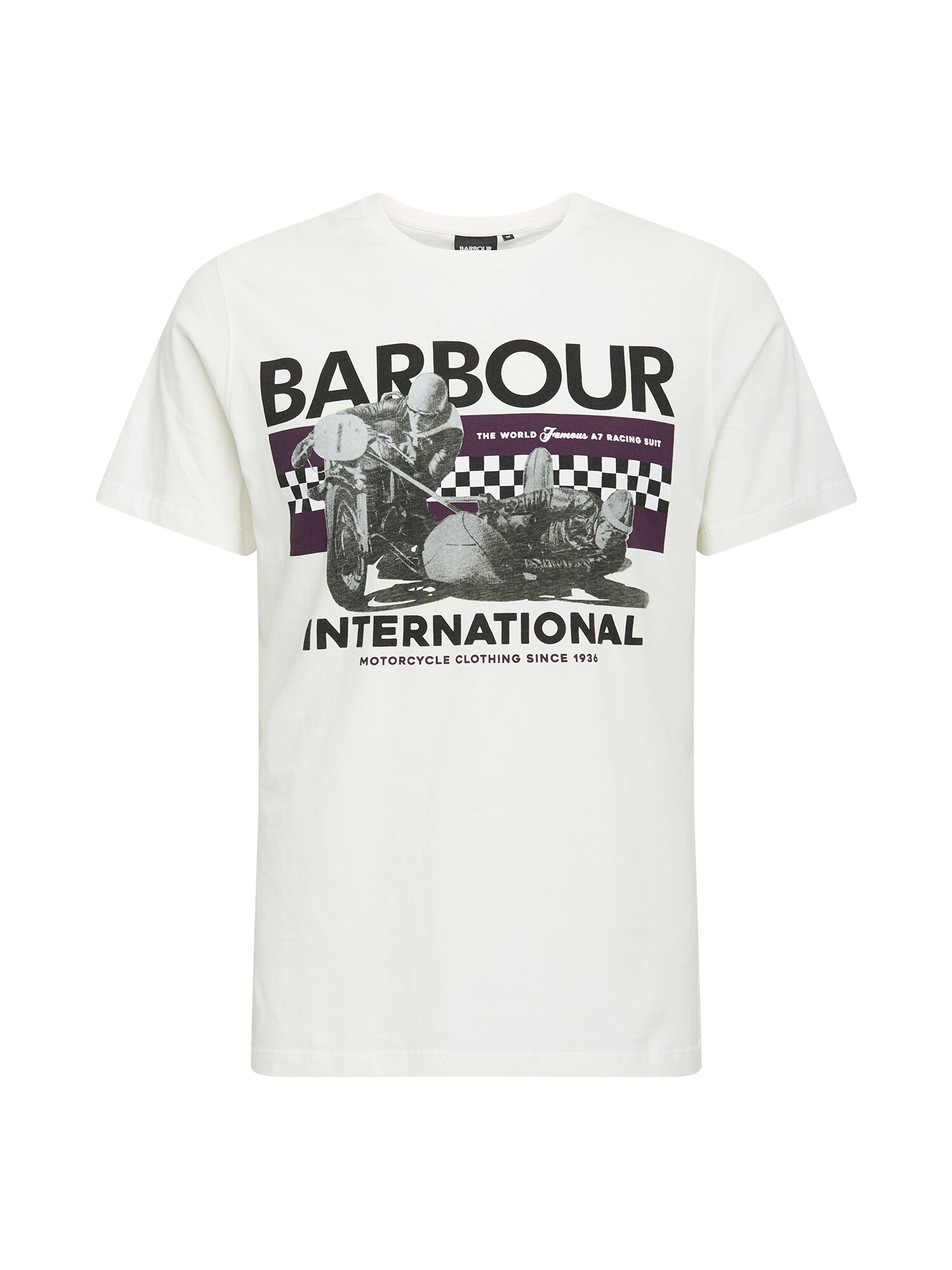 Barbour International Marškinėliai 'Racer'  balta / antracito