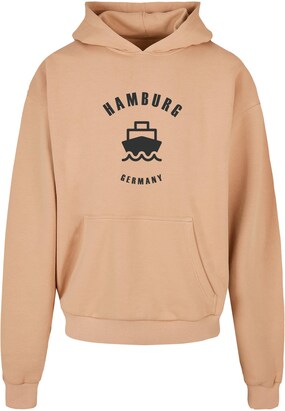 Merchcode Sweatshirt ‘Hamburg’ Sand / Zwart