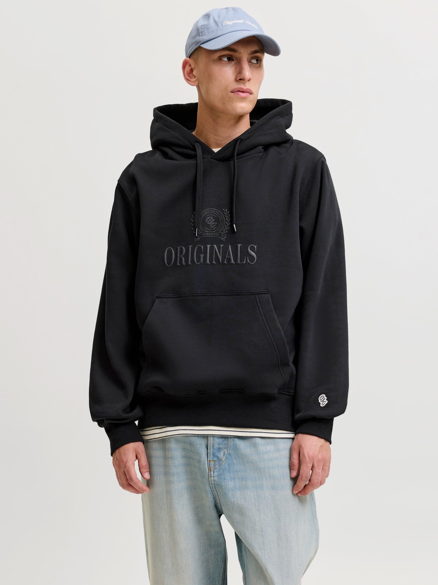 JACK & JONES Mikina 'JORFREDERIKSBERG'  antracitová / čierna
