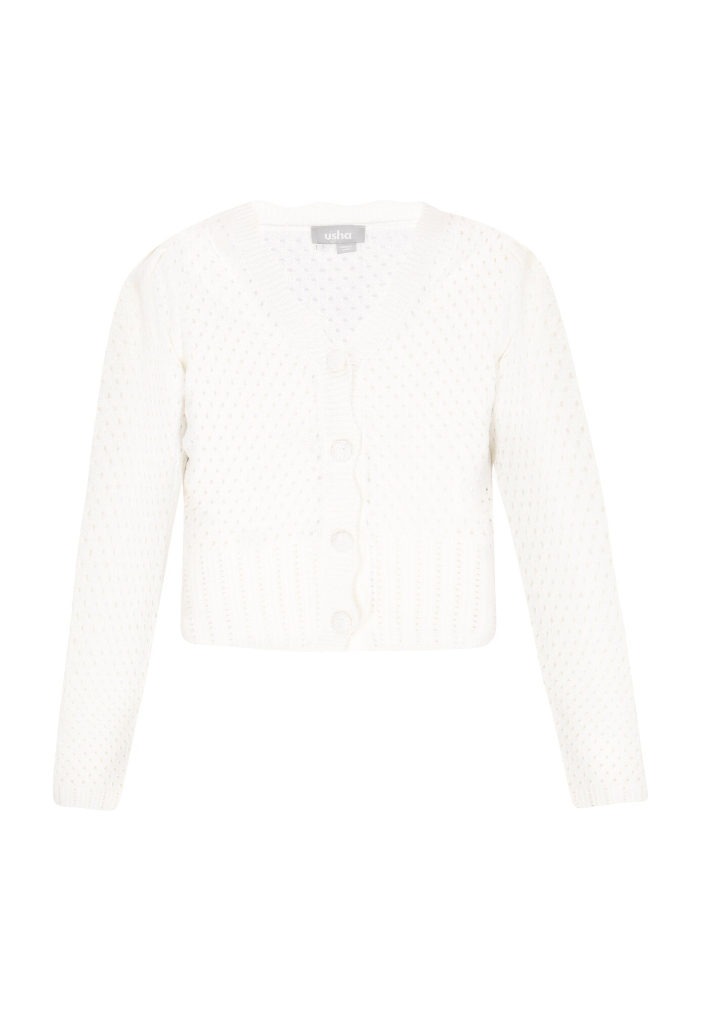 Usha Geacă tricotată Fashion Look  alb murdar