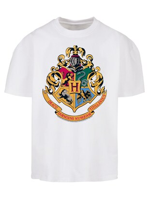 F4NT4STIC Shirt ‘Harry Potter Hogwarts’ Donkergroen / Oranje / Rood / Wit