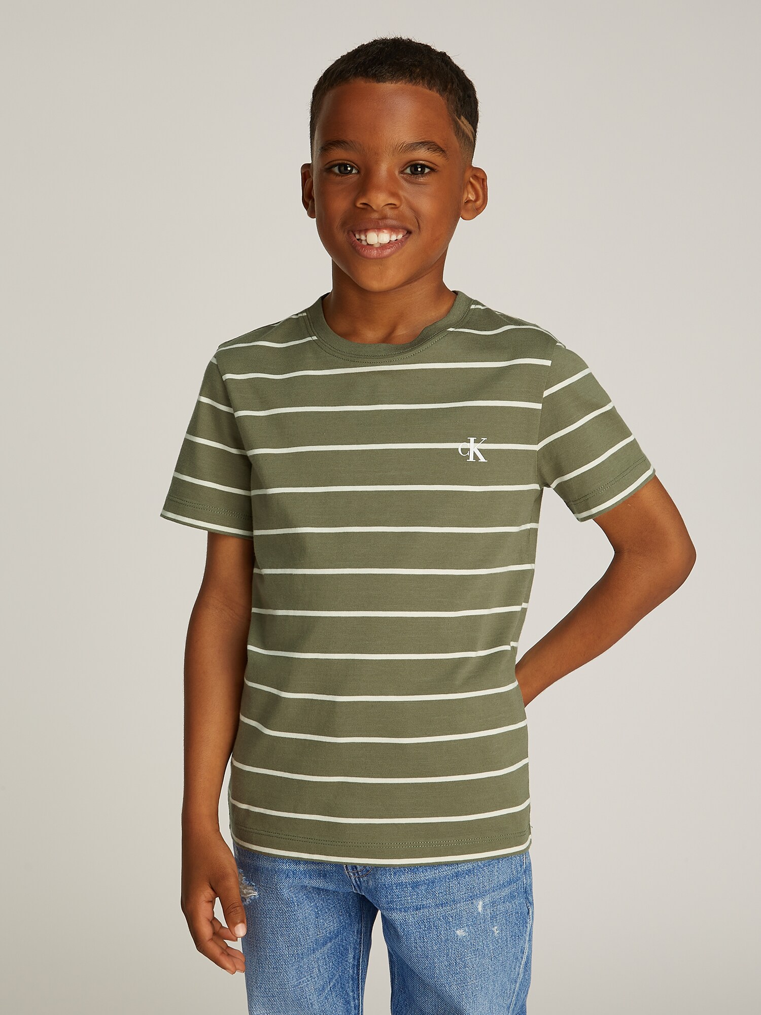 Calvin Klein Jeans Póló  bézs / zöld termék 2. képe