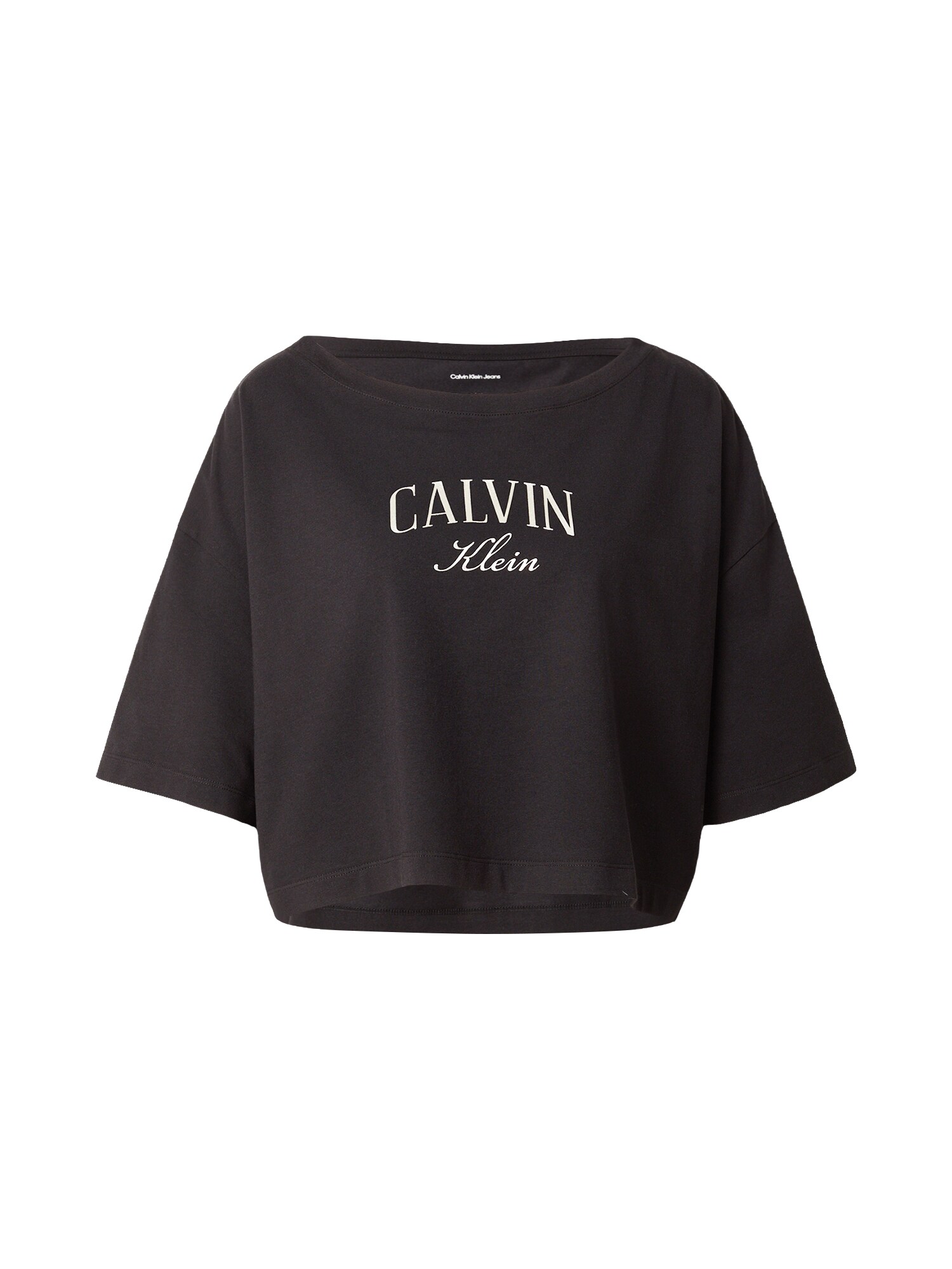 Calvin Klein Jeans Tričko  čierna / biela