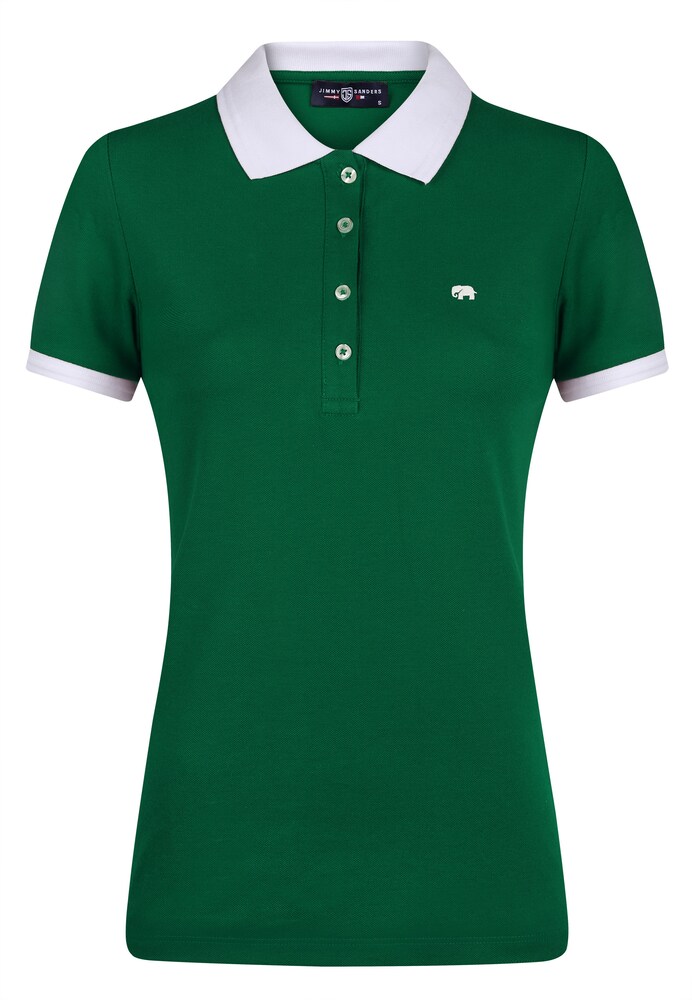 Jimmy Sanders Polo Shirt Kurz Arm Damen Größe M grün