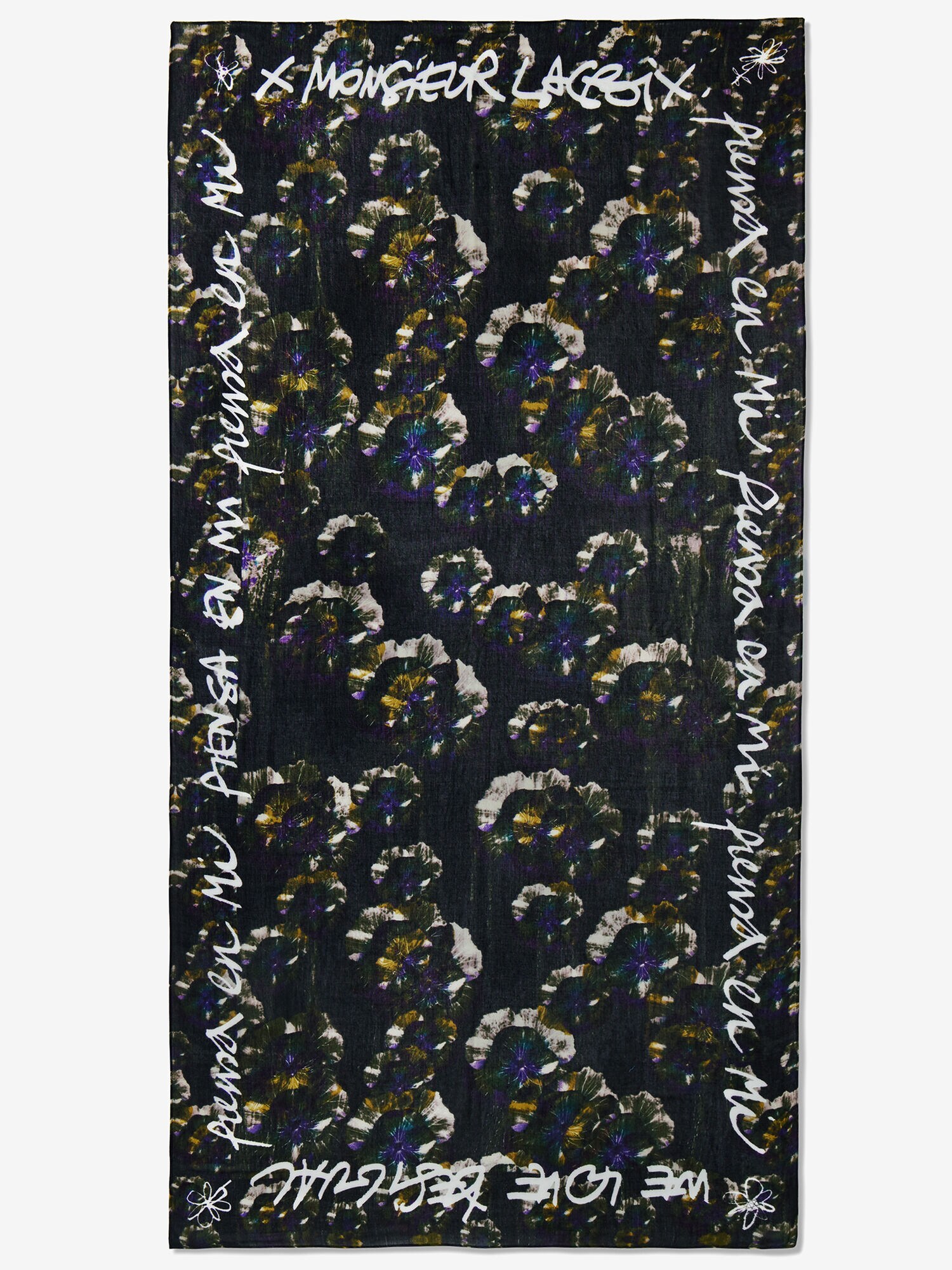 Desigual Kendő 'Foulard'  sötétkék / barna / fekete / fehér termék 2. képe