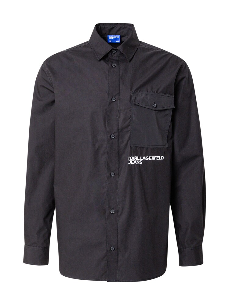 KARL LAGERFELD JEANS Hemd Herren Größe S schwarz / weiß