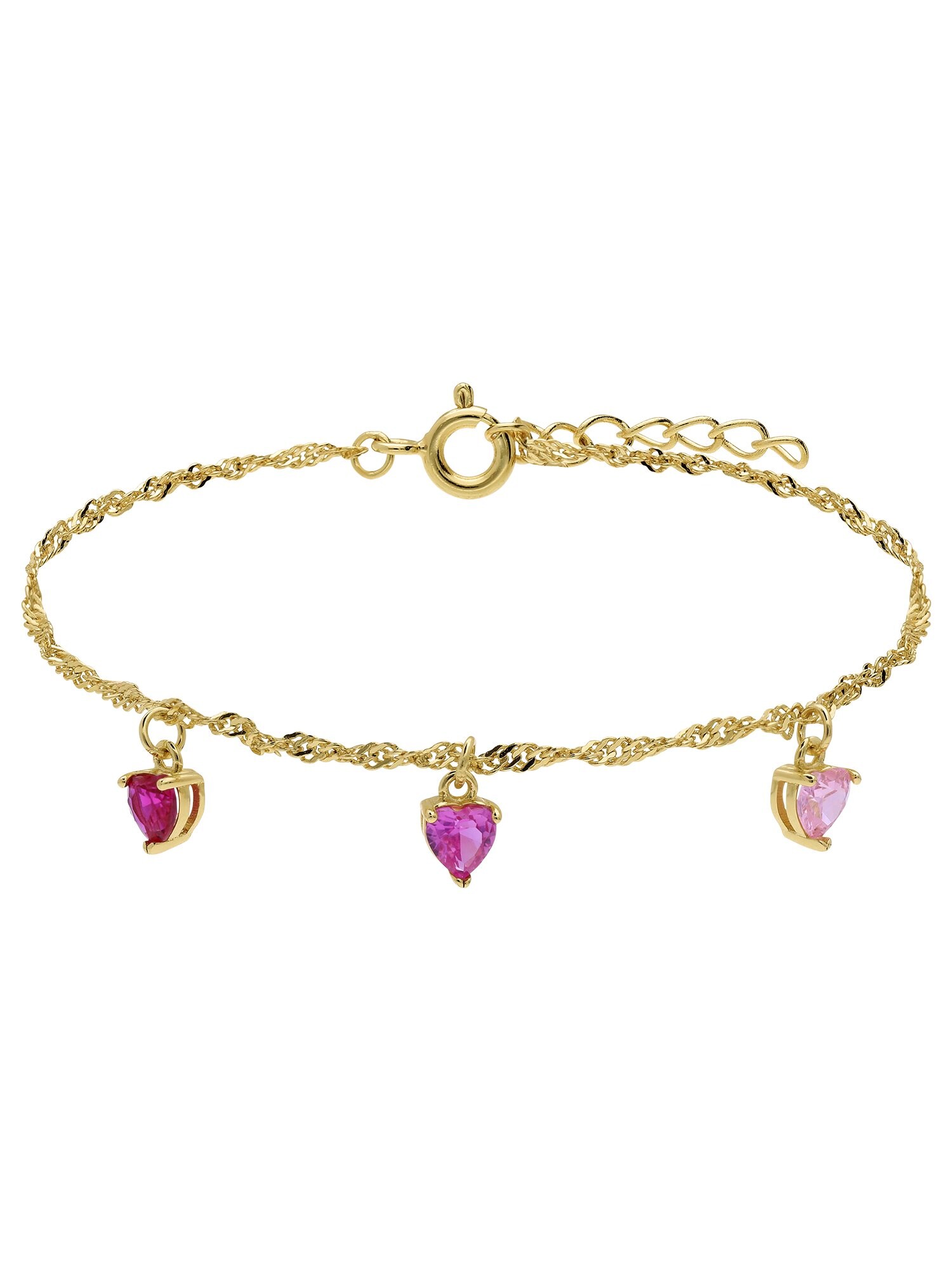 Lucardi Armband 'Lieblich' Goud / Lila / Pink