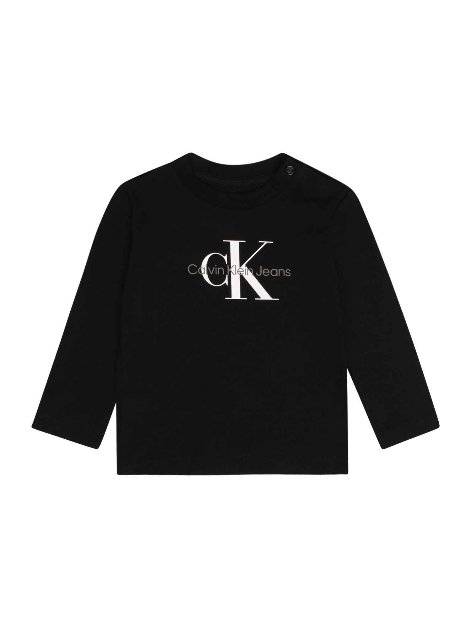 Calvin Klein Jeans Tričko  sivá / čierna / biela