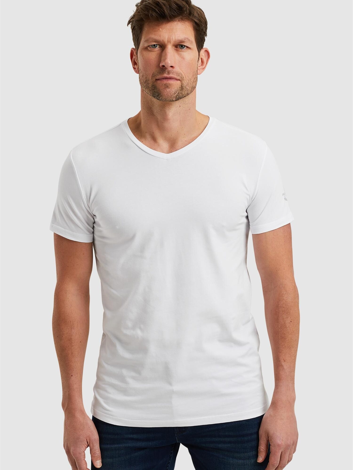 Pme Legend Onderhemd '2-pack Basic T-shirts With V-neck' Wit