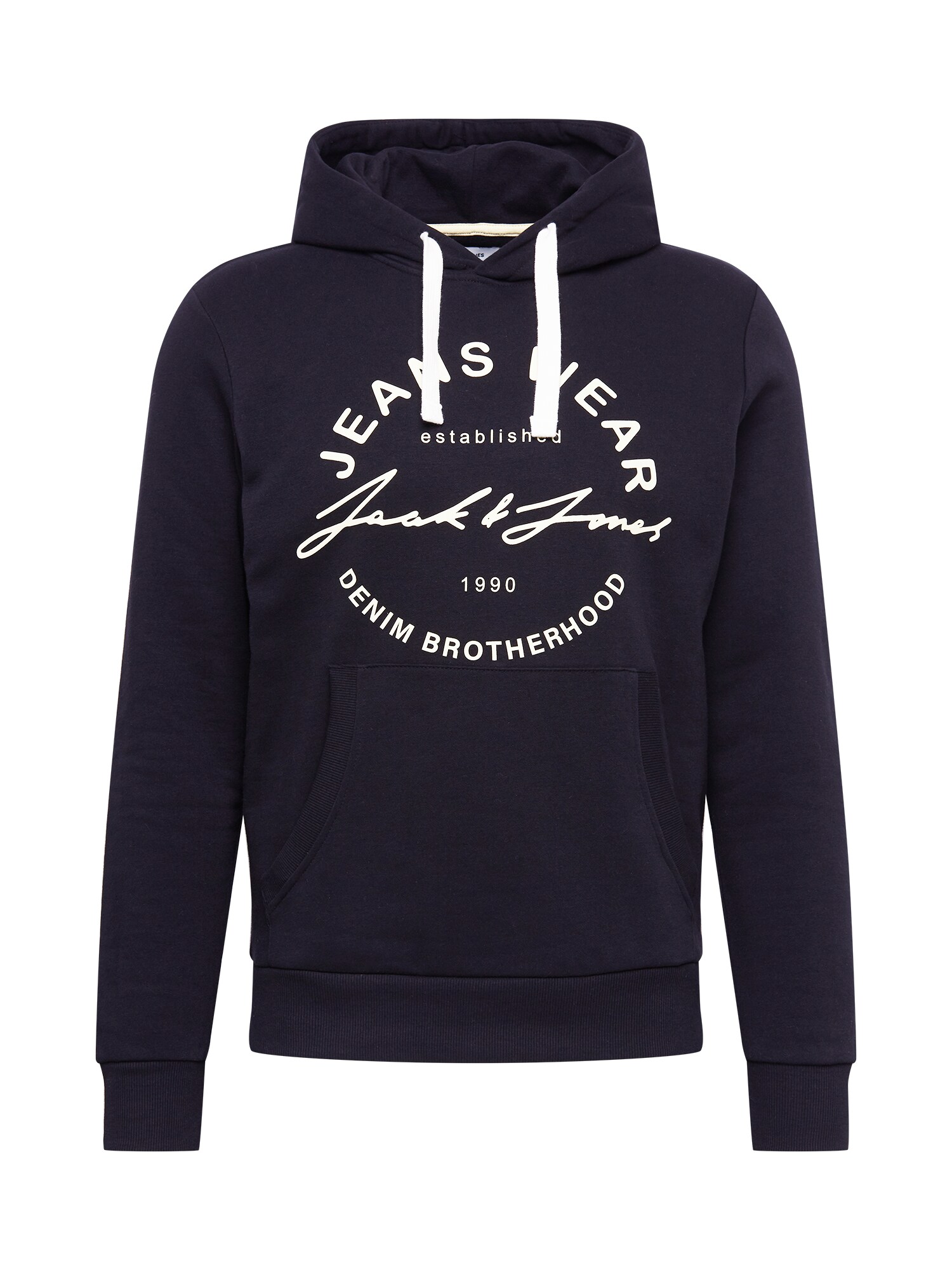 JACK & JONES Megztinis be užsegimo 'HEROS'  juoda / balta