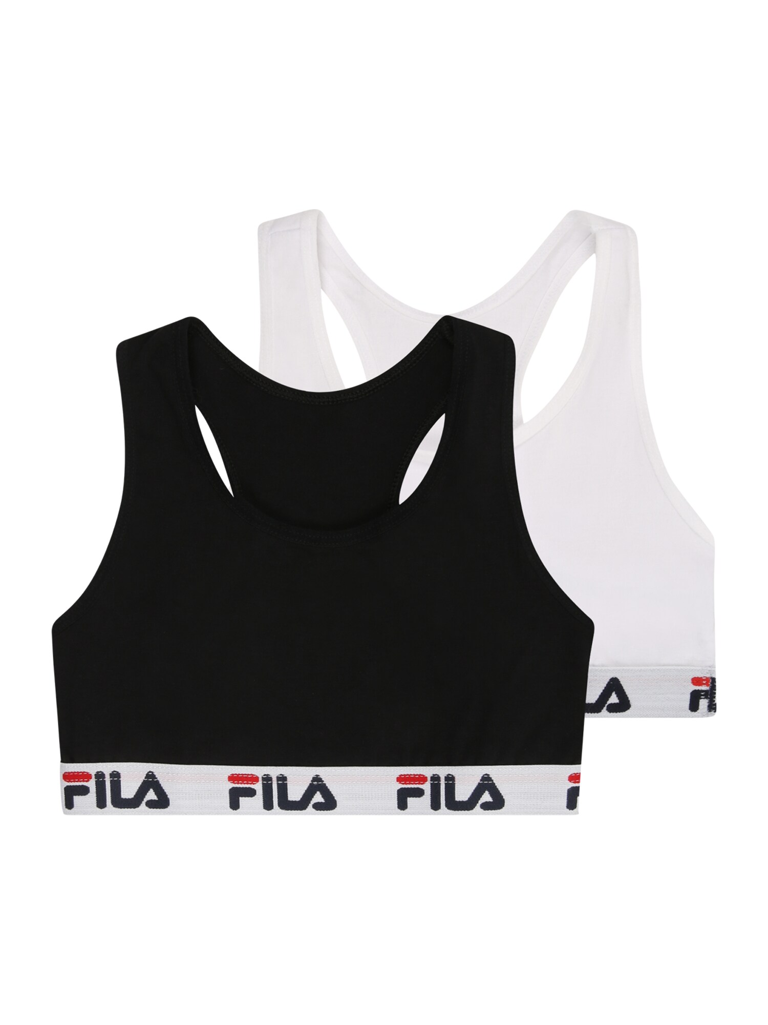 FILA Sutien  roșu intens / negru / alb / alb murdar