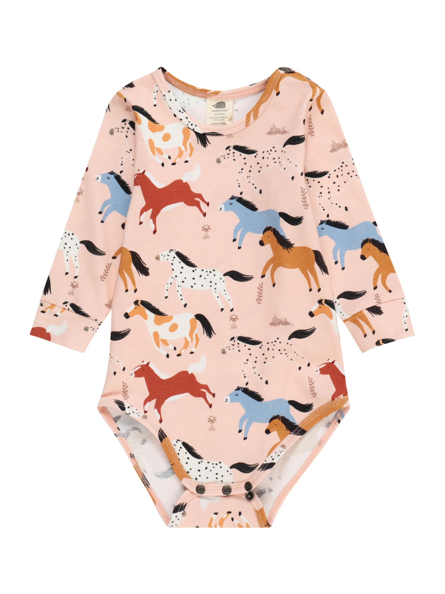 Walkiddy Šliaužtinukas / glaustinukė šviesiai mėlyna / oranžinė / pastelinė rožinė / balta
