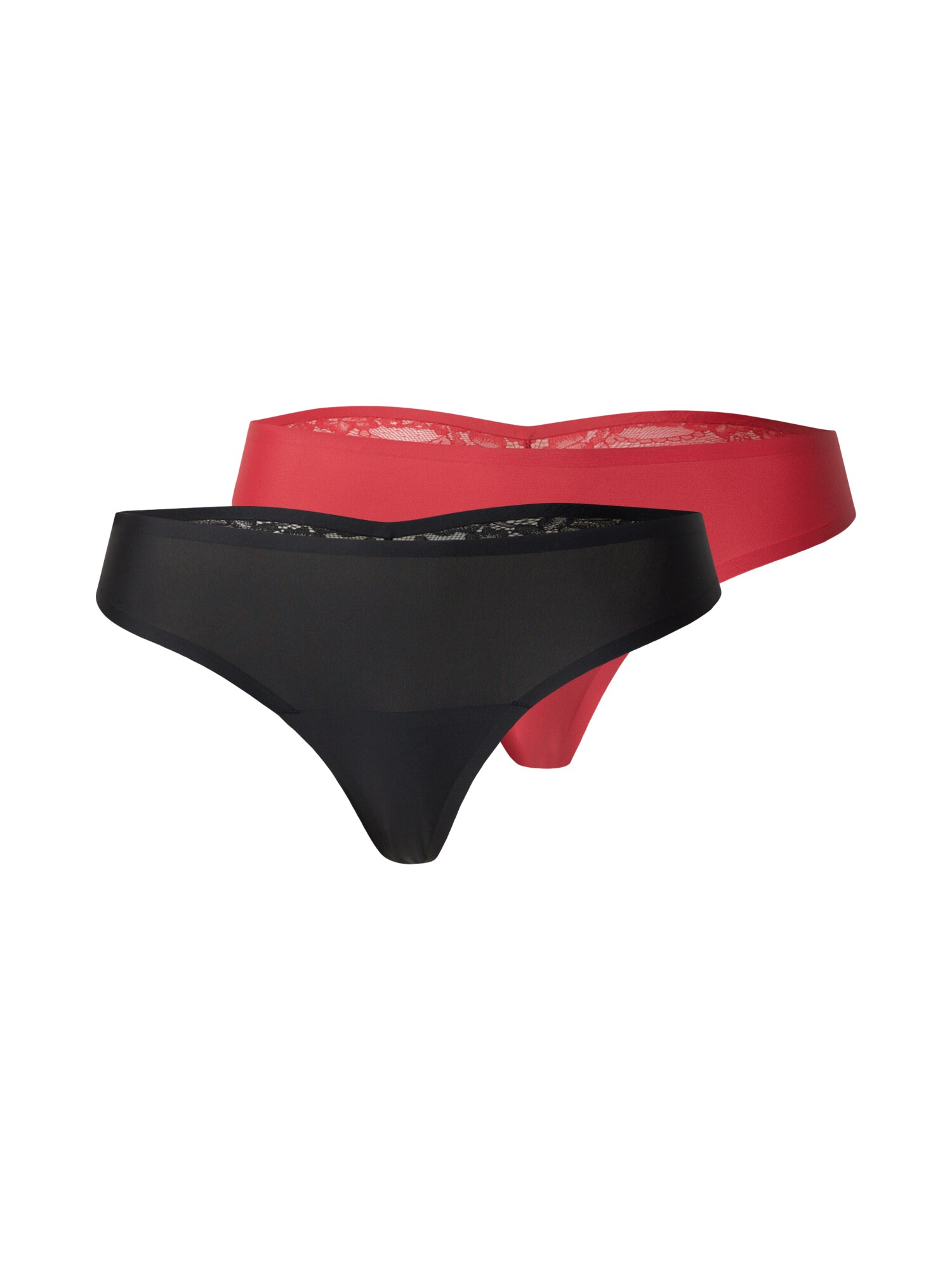 Hunkemöller Tanga  roșu / negru