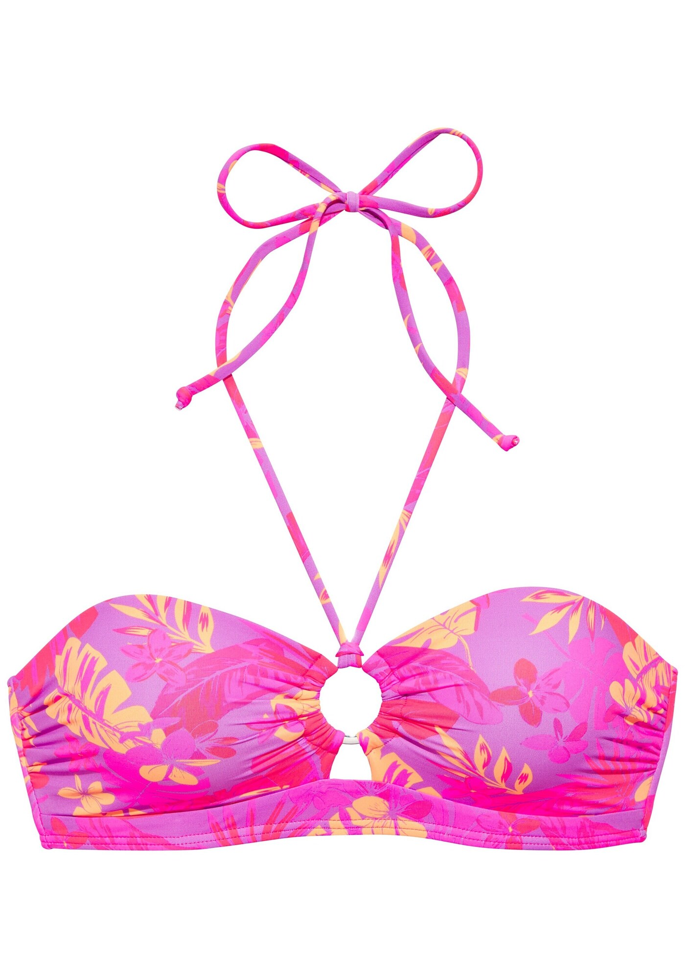 VENICE BEACH Sutien costum de baie mov orhidee / portocaliu / roz