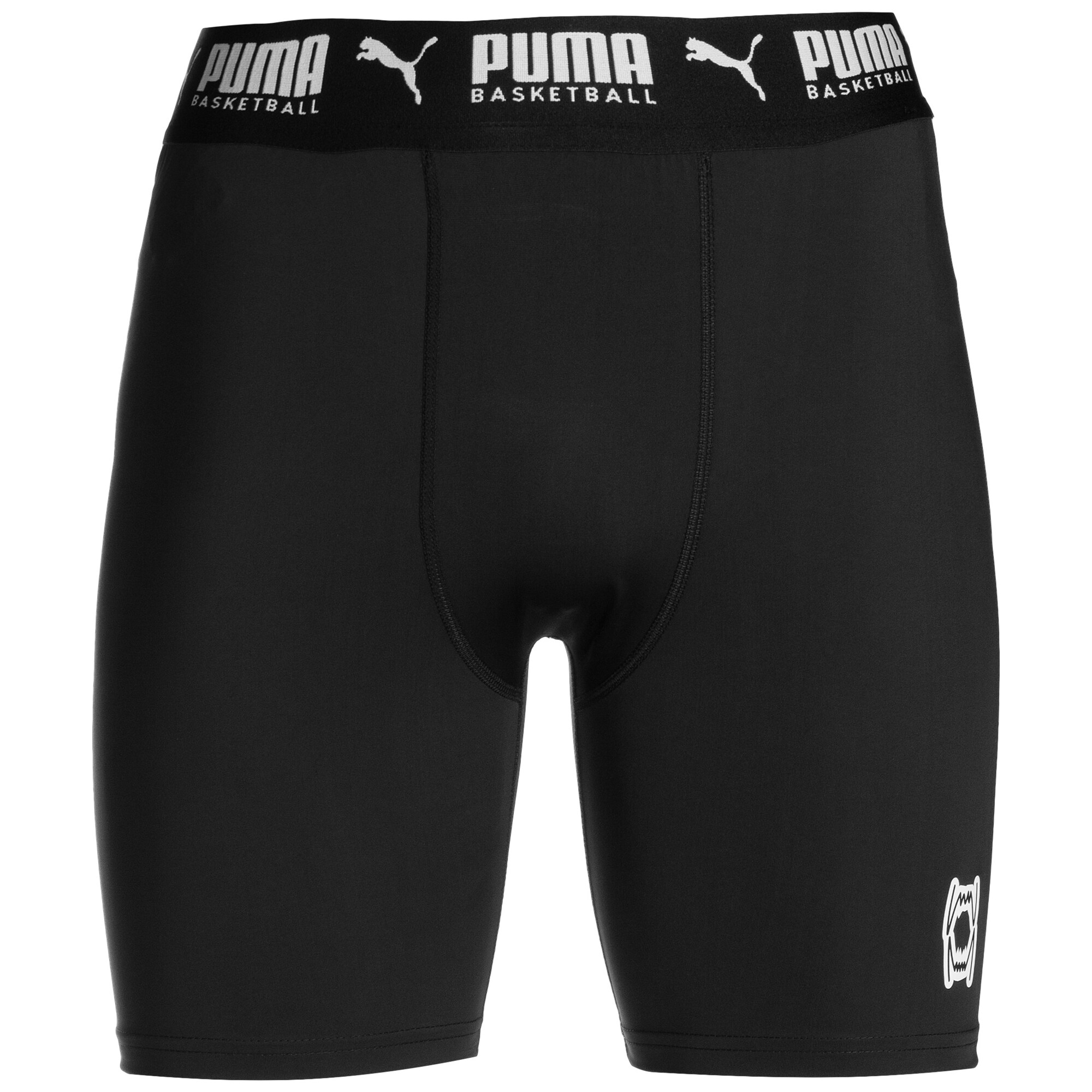 PUMA Chiloți sport Hoops Team  negru / alb