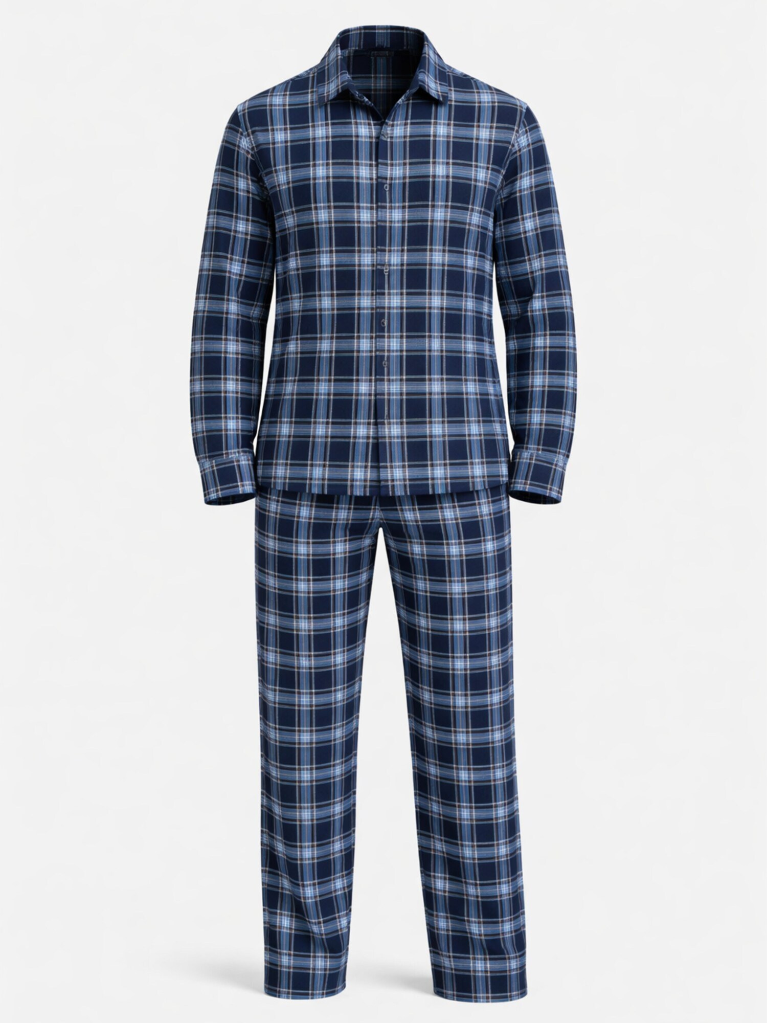 PANTONECLO Pijama largo 'Pantoneclo Men’s Nightwear Set' azul paloma