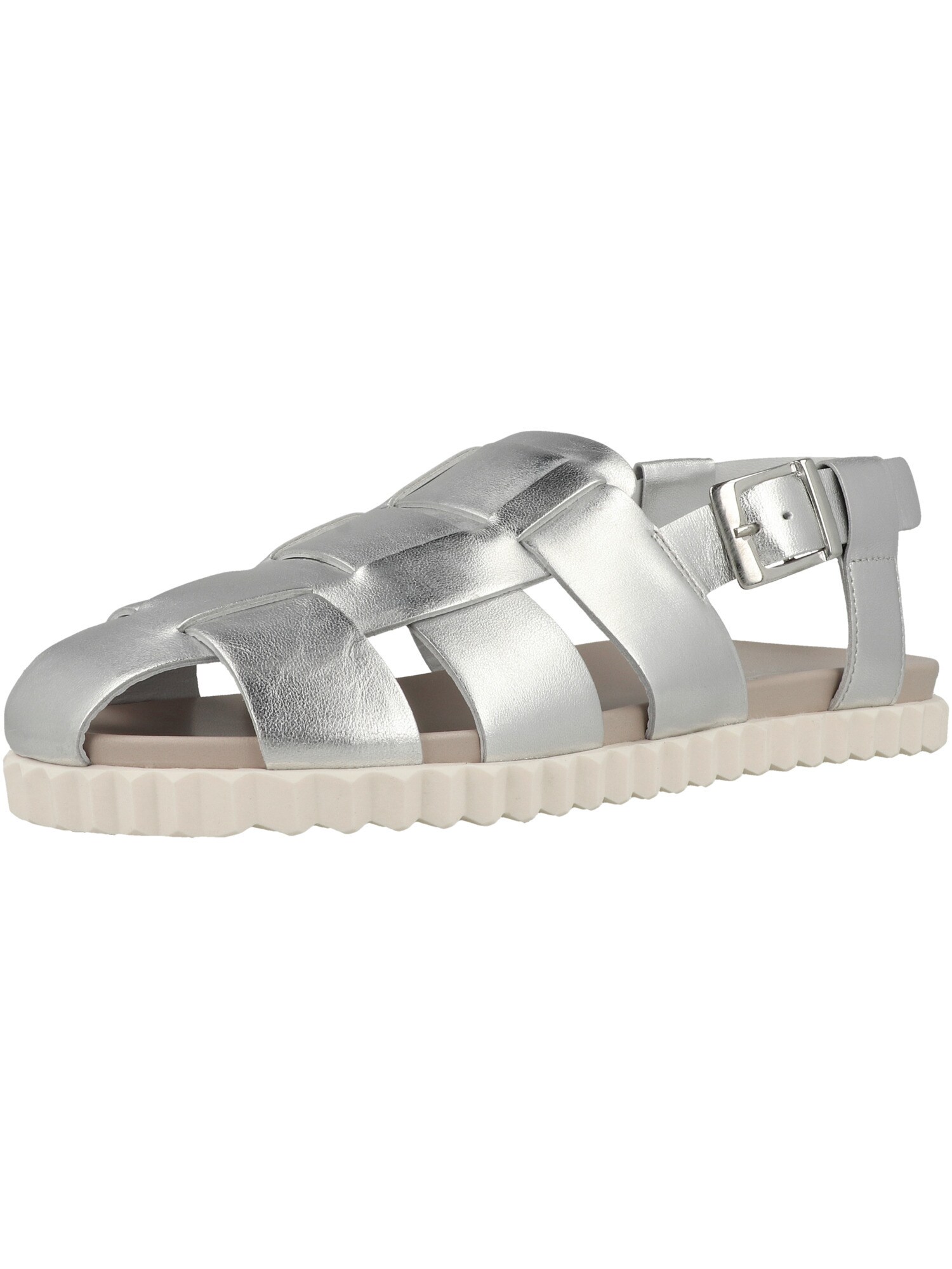 Voile blanche Sandalias 'Alice'  plata