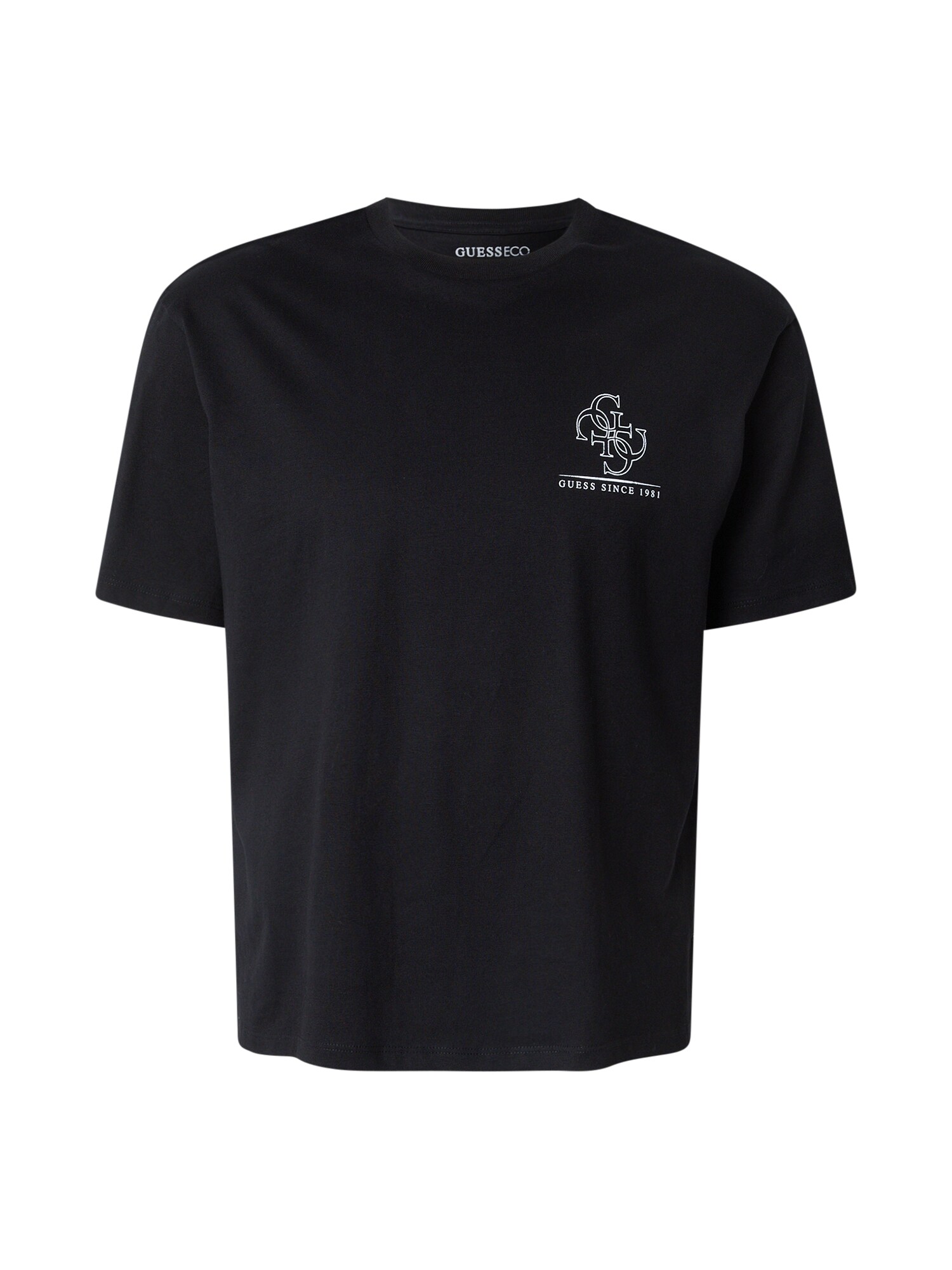 GUESS Tricou  negru / alb